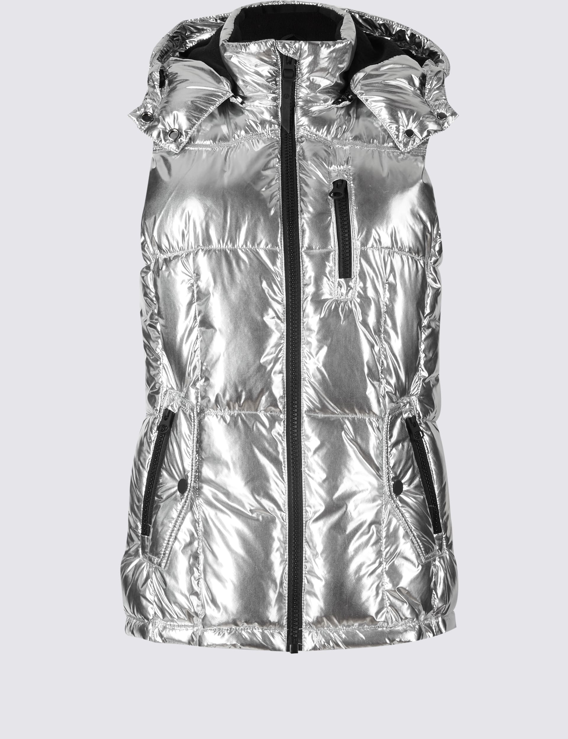 安価 ワタナベ with Gilet Padded Metallic Stormwear™ M&S | Collection M&S | トップス