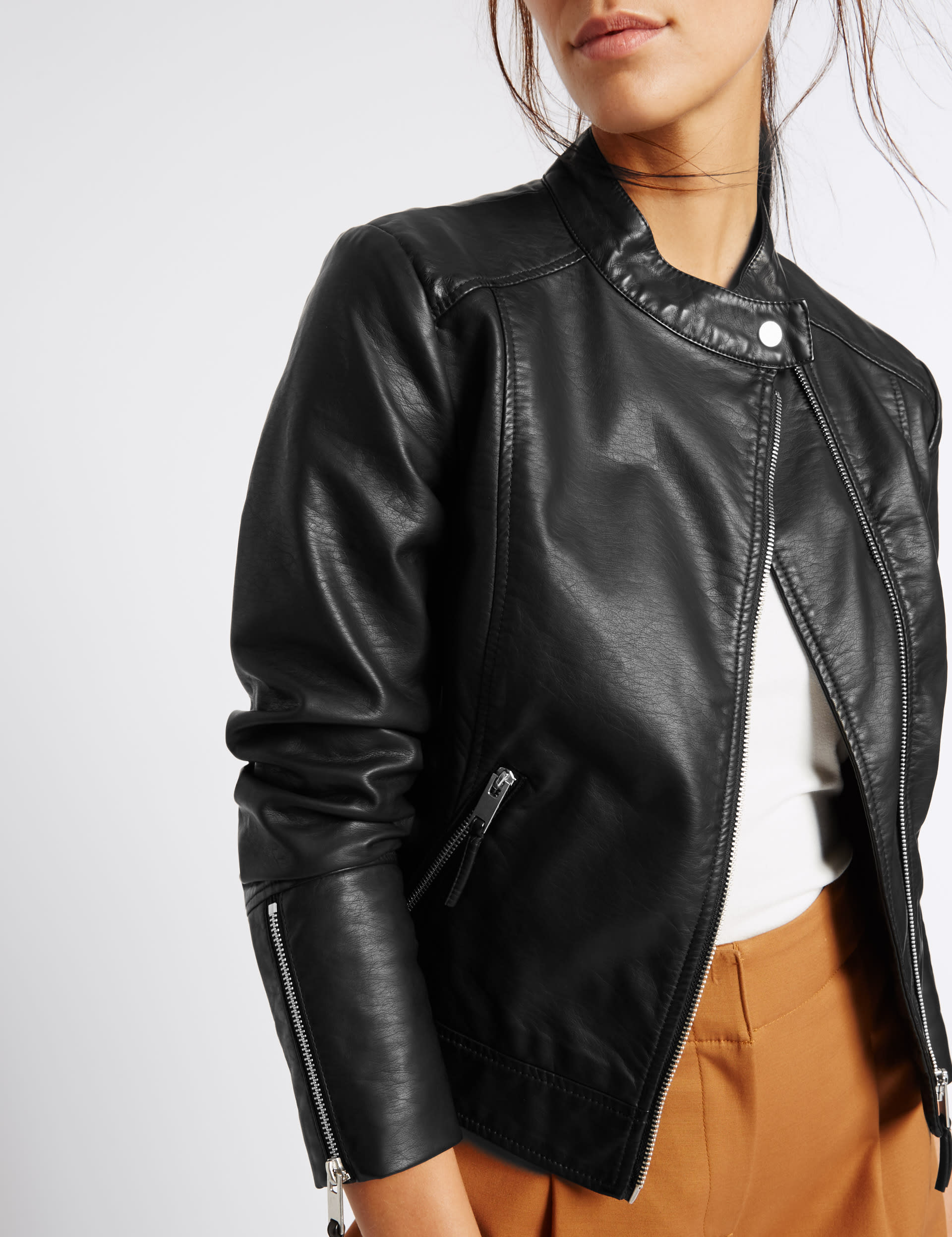 Twin Pocket Zipped Moto Jacket Image 2 of 5