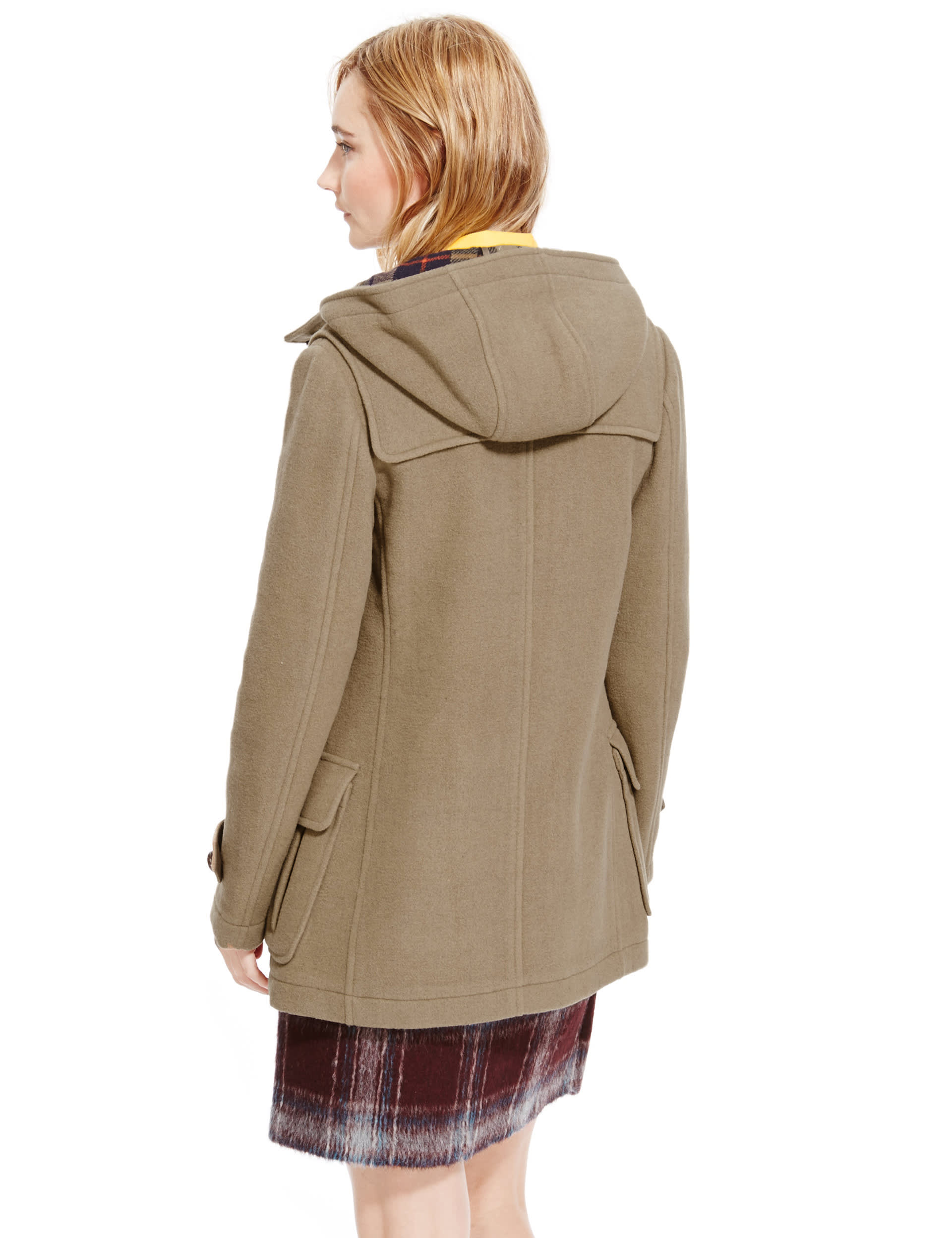 Hooded Duffle Coat with Wool & Image 2 of 3