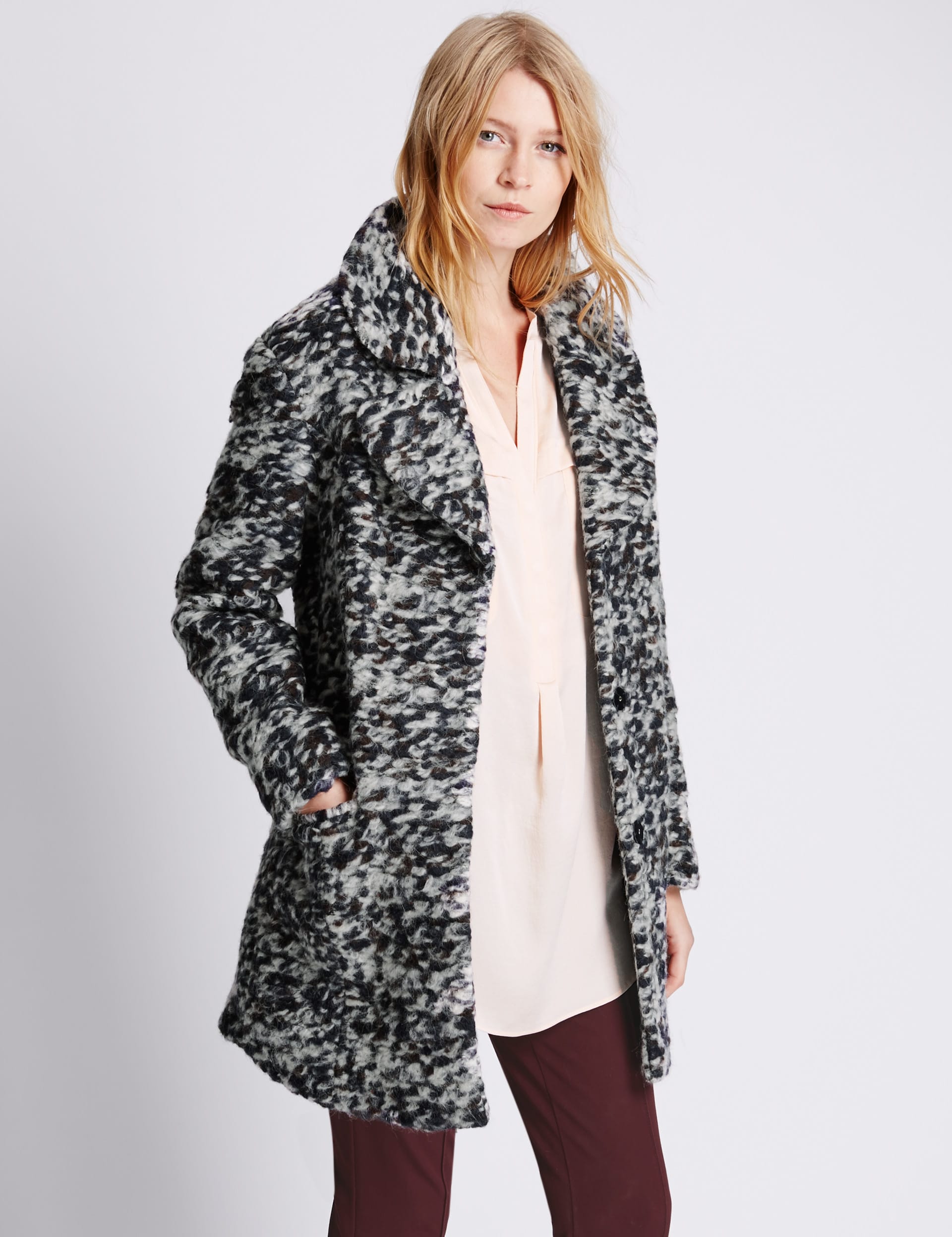 Bouclé Overcoat with Wool Image 2 of 3