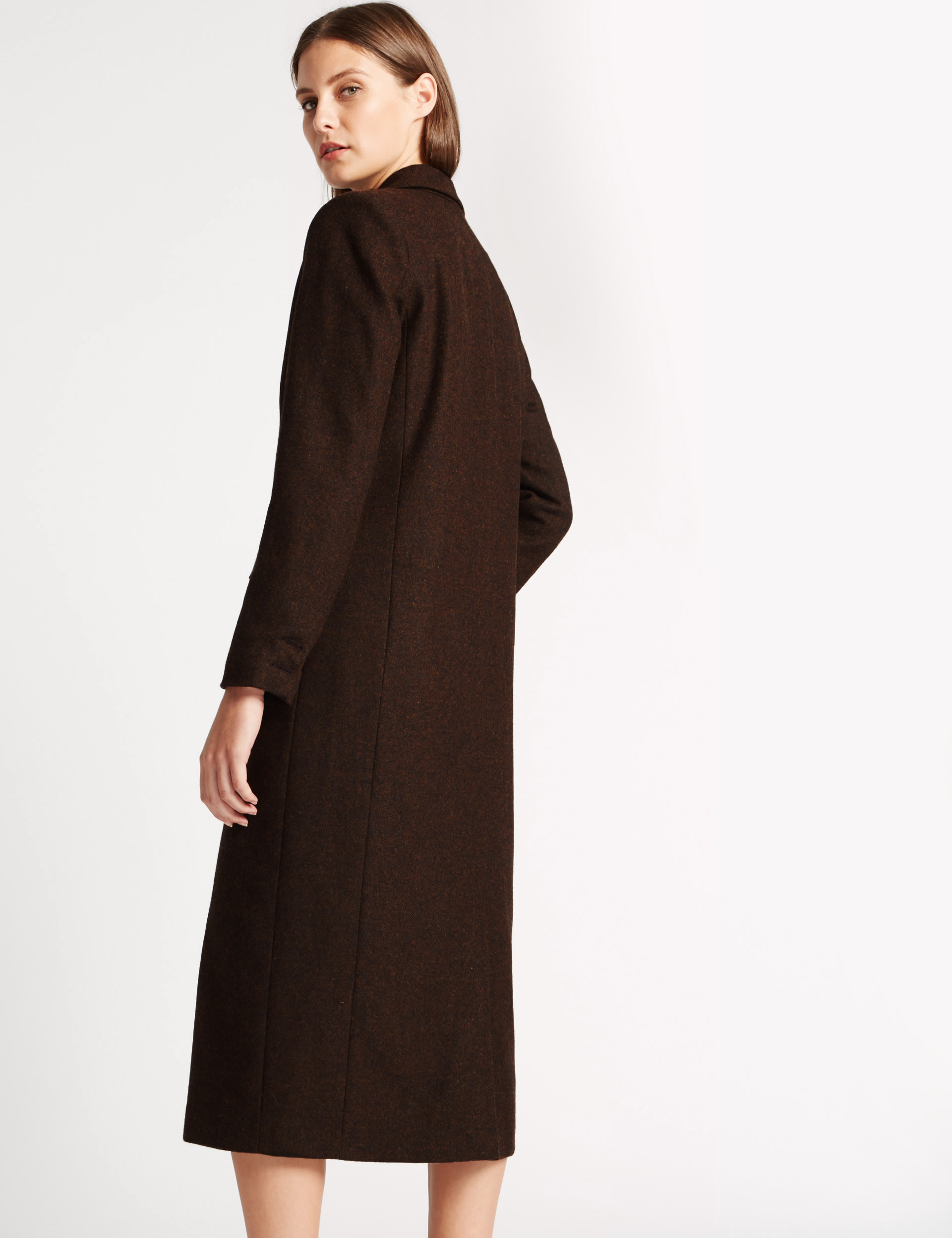 Pure Wool Long Length Overcoat Image 2 of 6