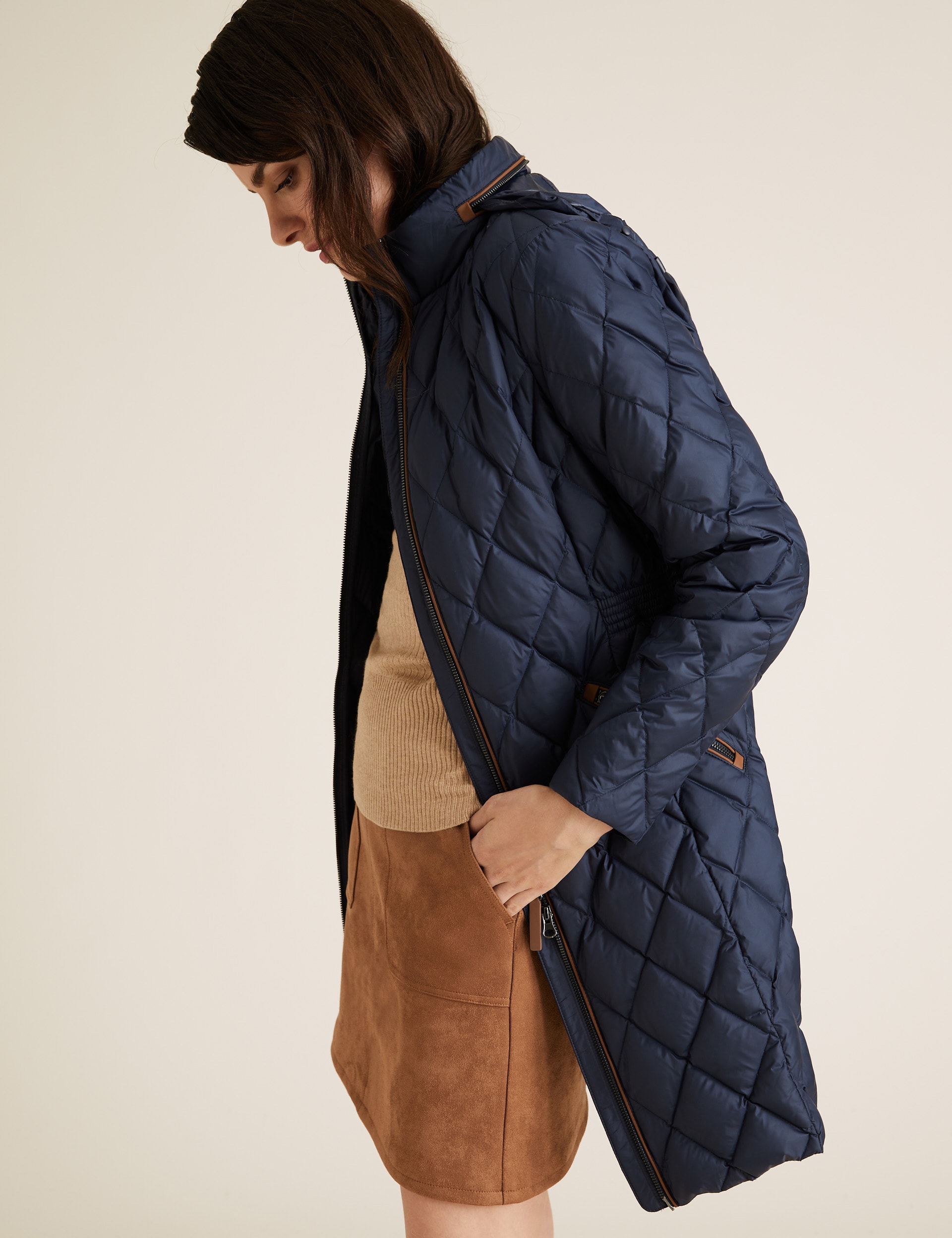 Feather & Down Quilted Puffer Coat | M&S Collection | M&S