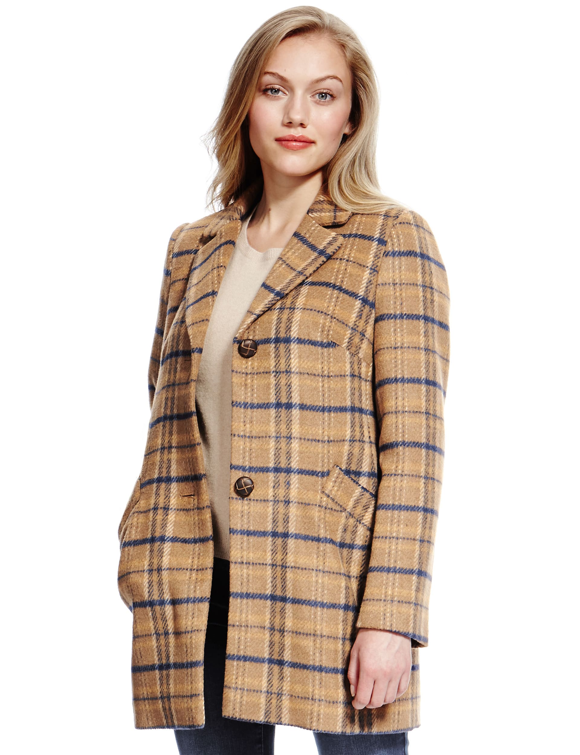 Petite single breasted wool coat on sale