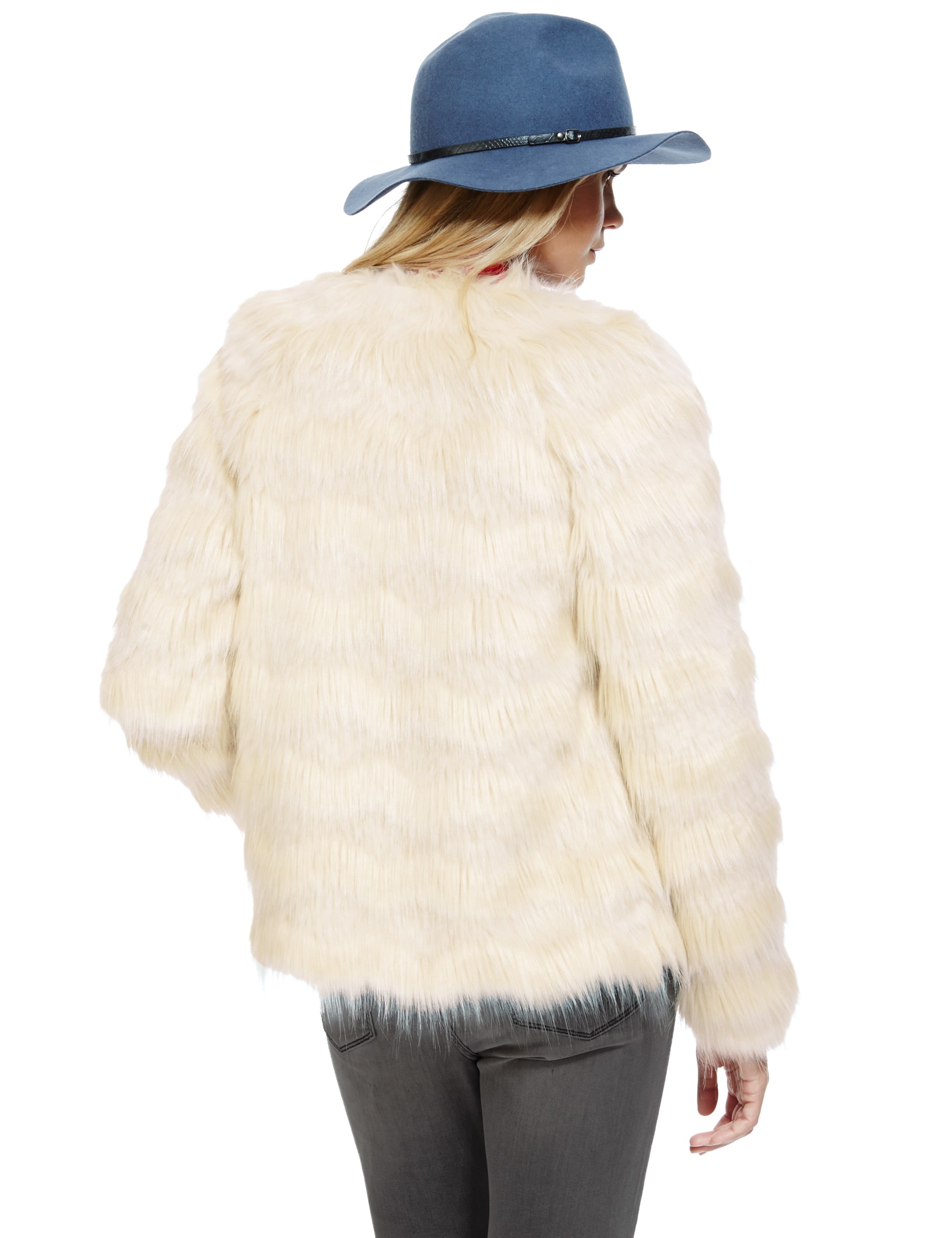 Faux Fur Long Sleeve Jacket Image 2 of 4