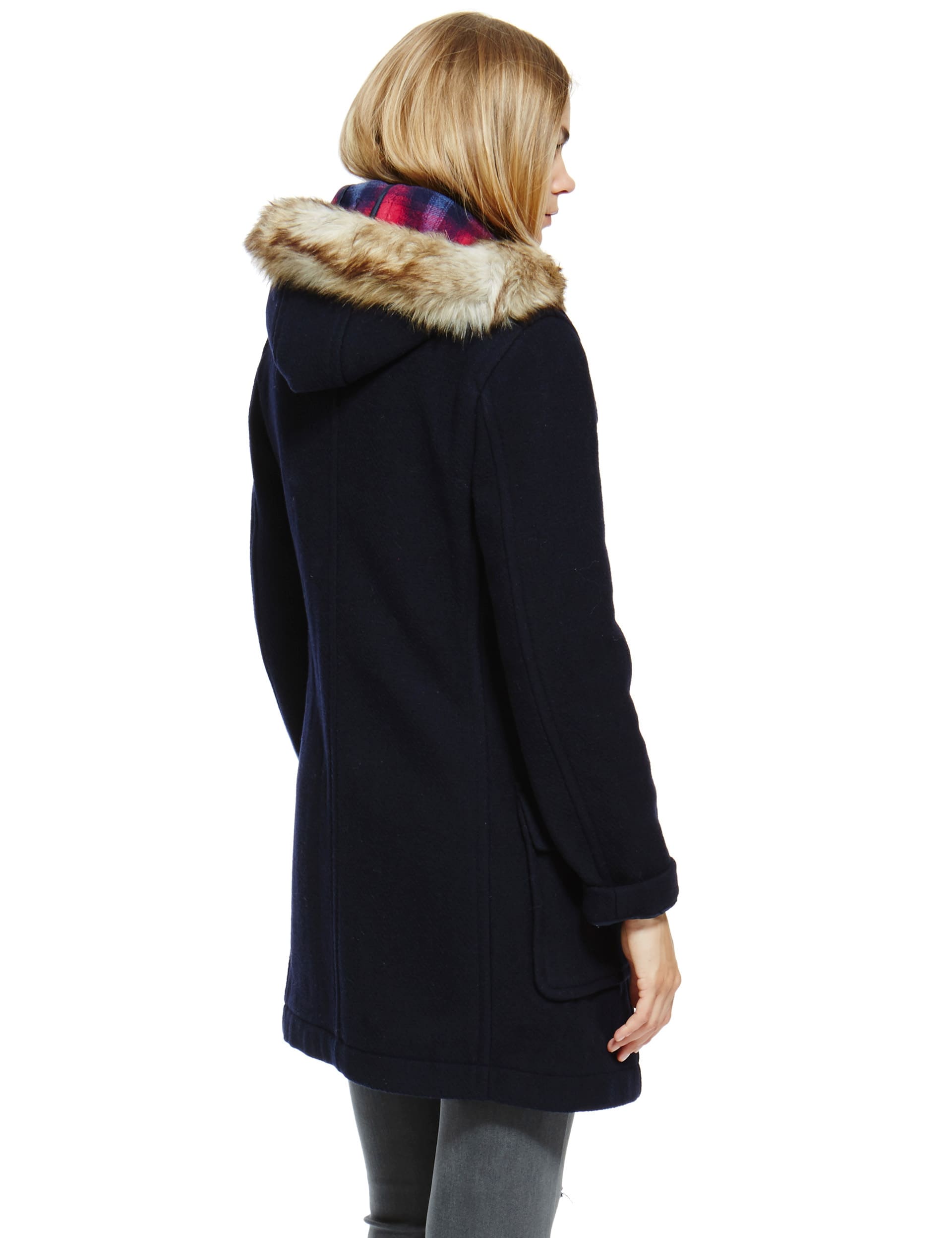 Fur hood duffle coat best sale