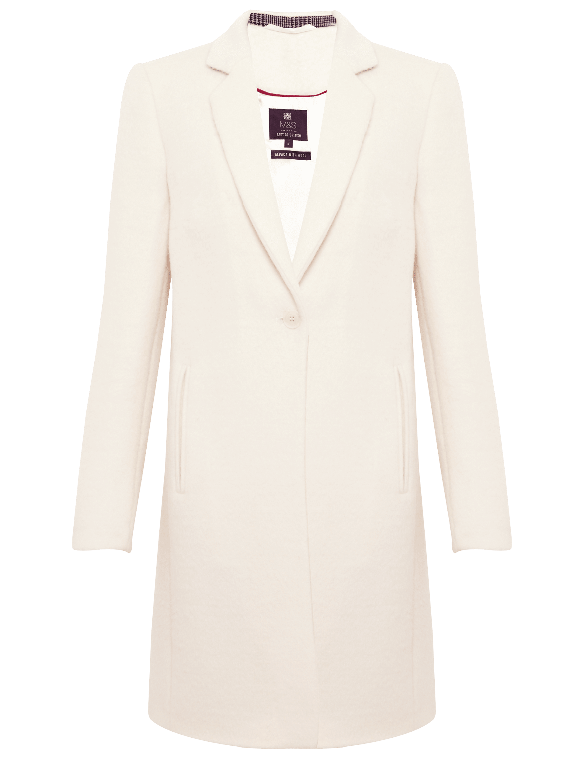 Best of British Outerwear Deep V-Neck Coat with Wool Image 2 of 7