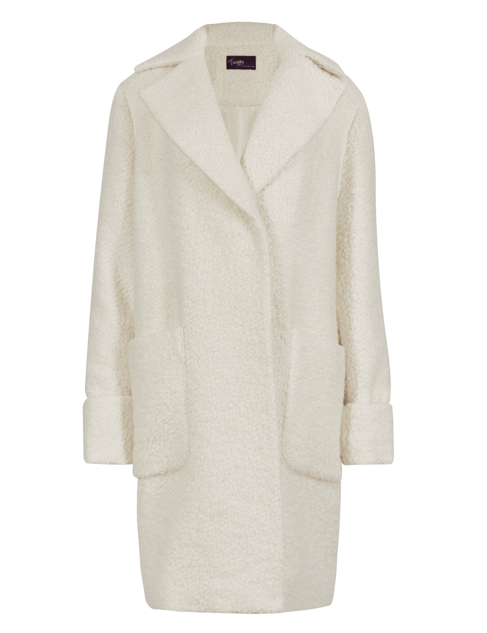 Boucle Textured Overcoat with Wool Twiggy M S