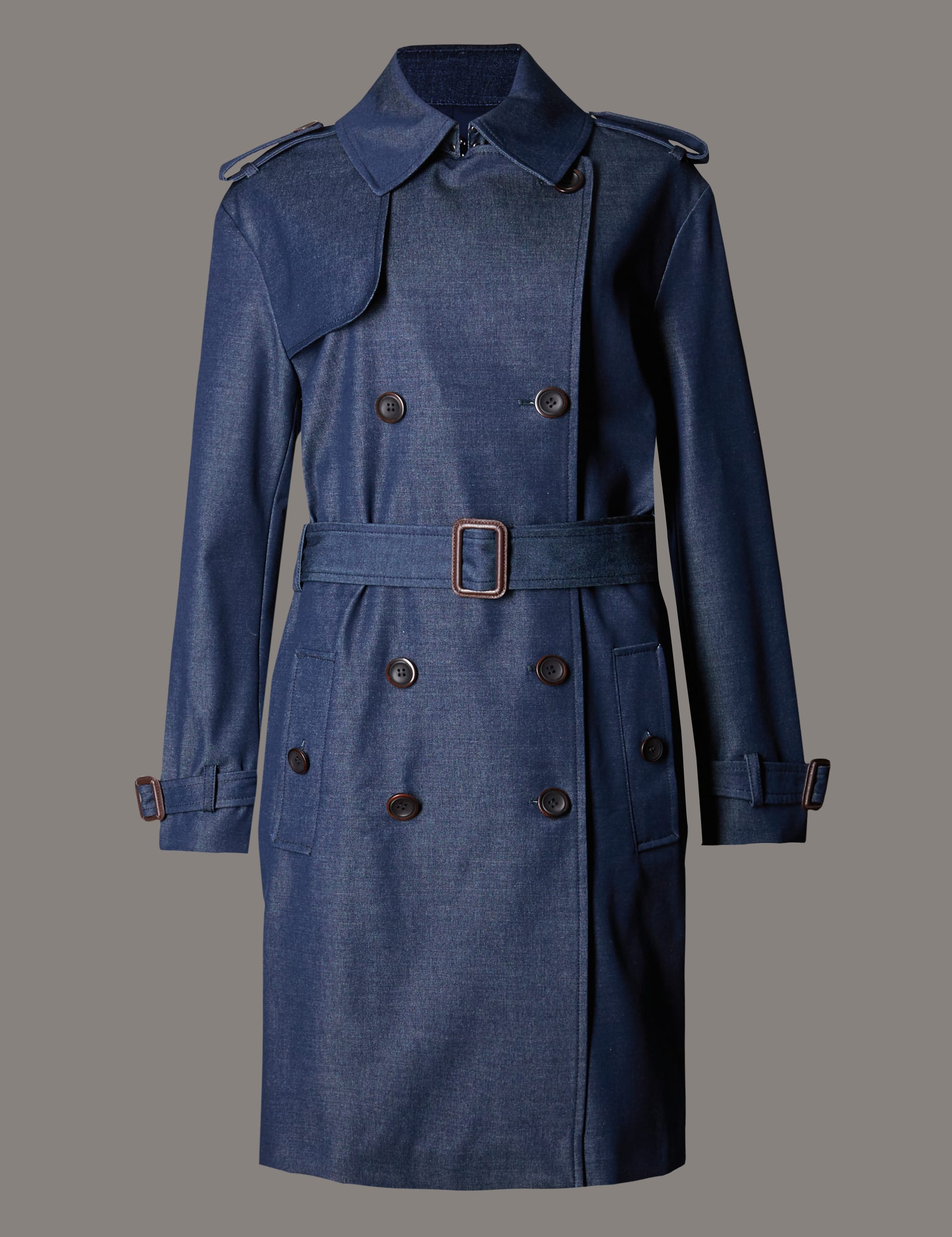 Denim Belted Mac Image 2 of 4