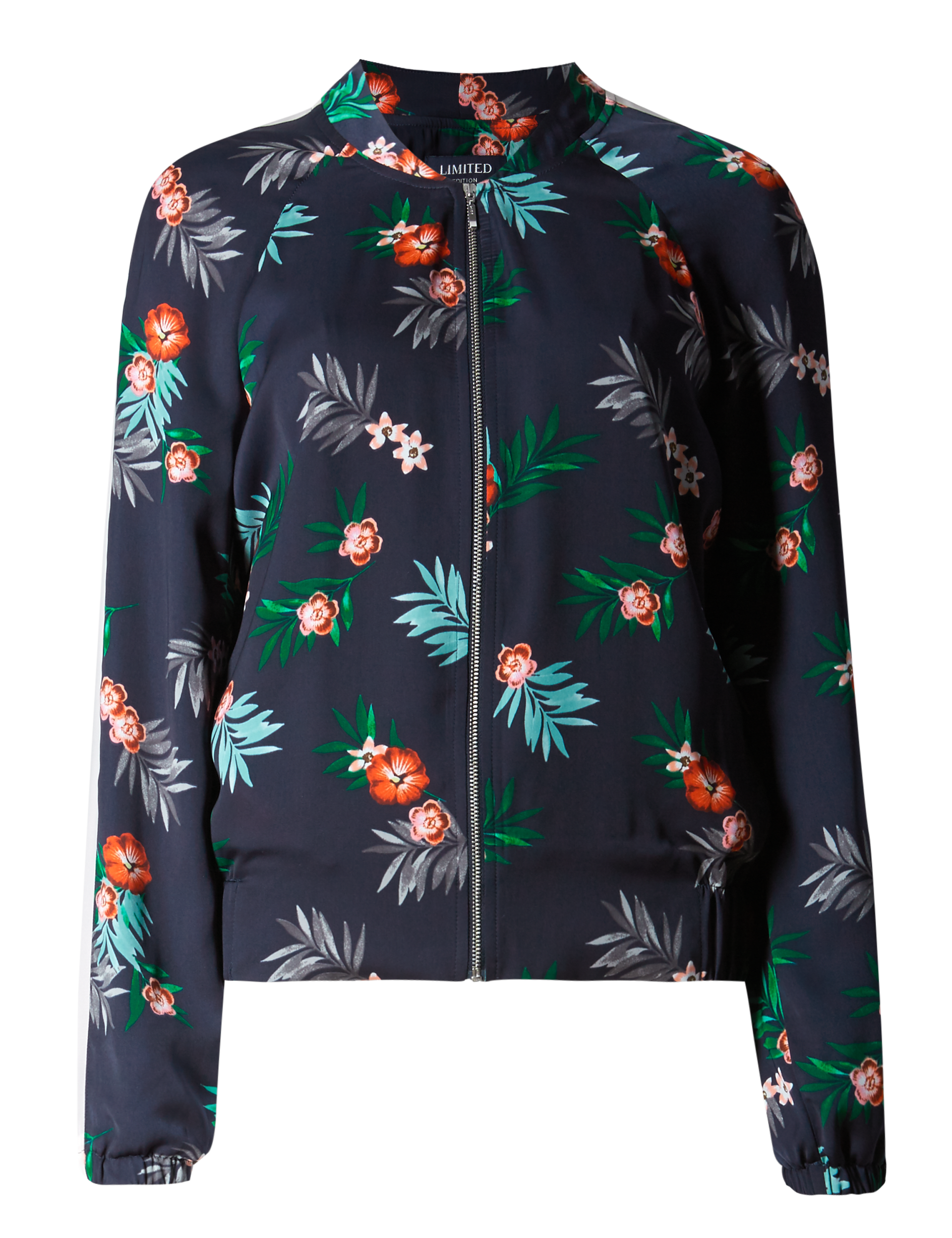 Tropical Floral Bomber Jacket Image 2 of 4
