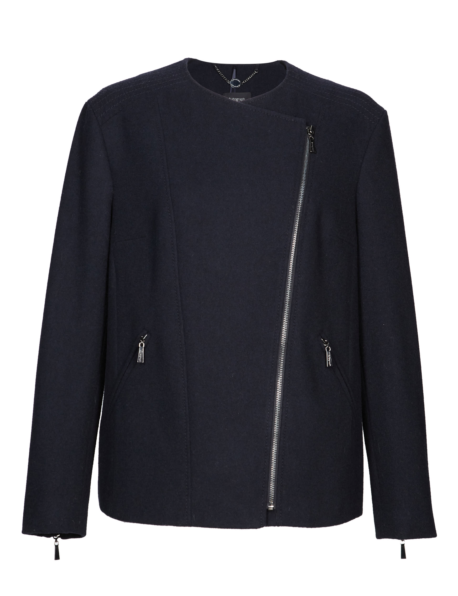 Wool Blend Tweed Bomber Jacket Image 2 of 9