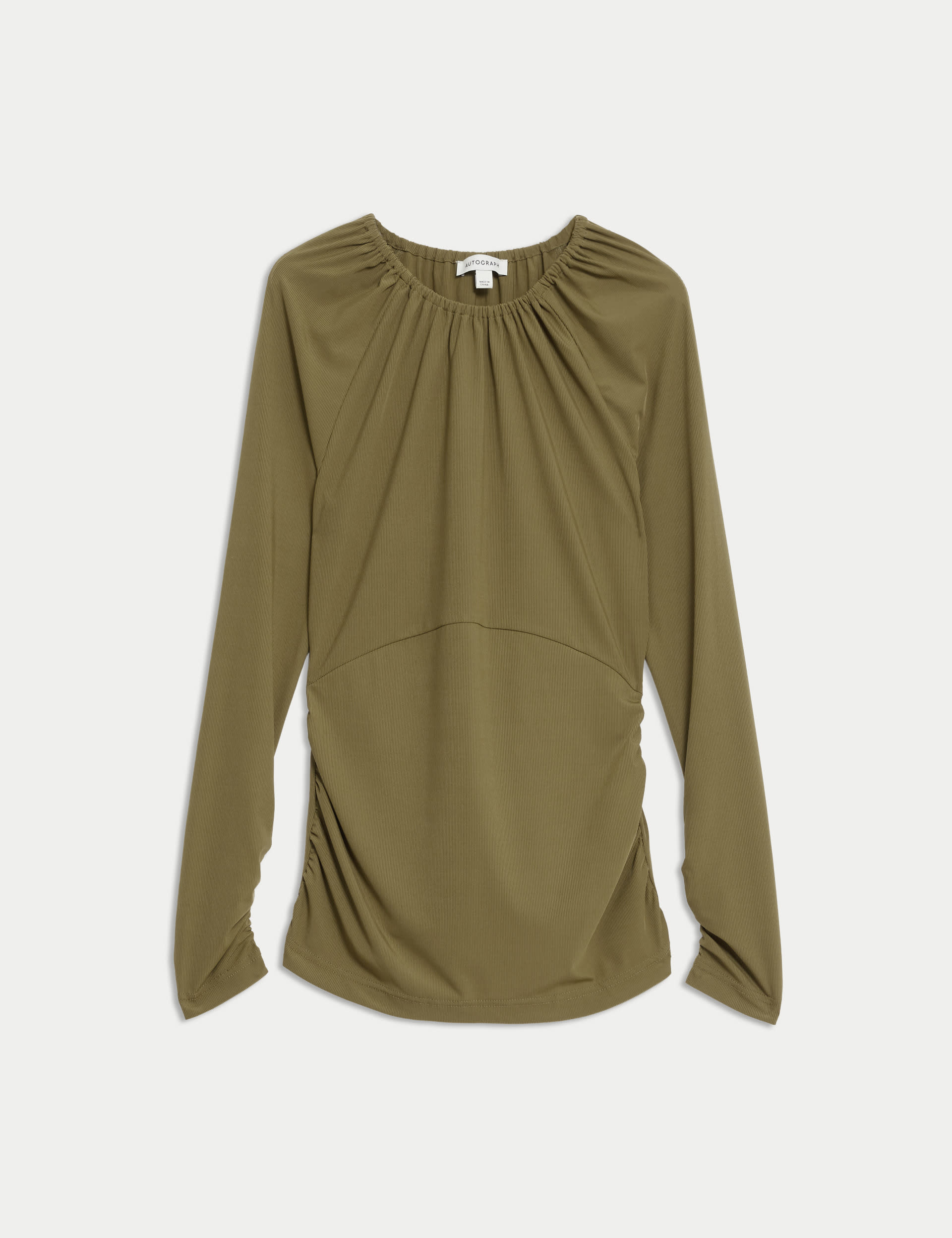 Ribbed Round Neck Jersey Top | Autograph | M&S