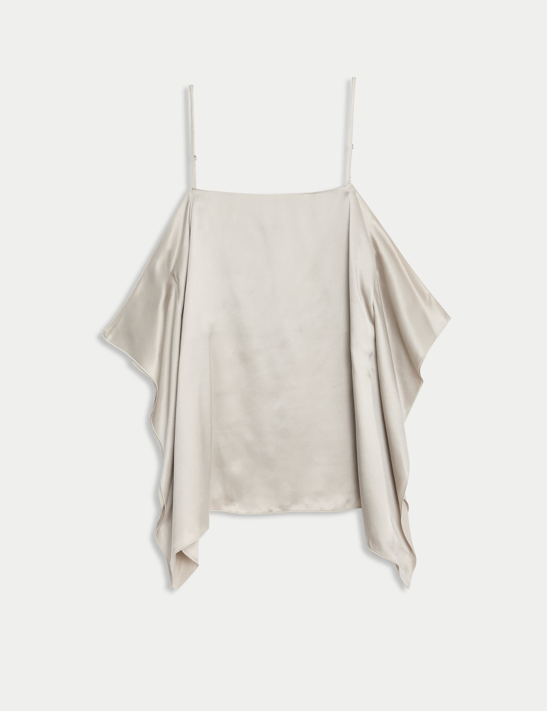 Pure Silk Ruffle Cami Top