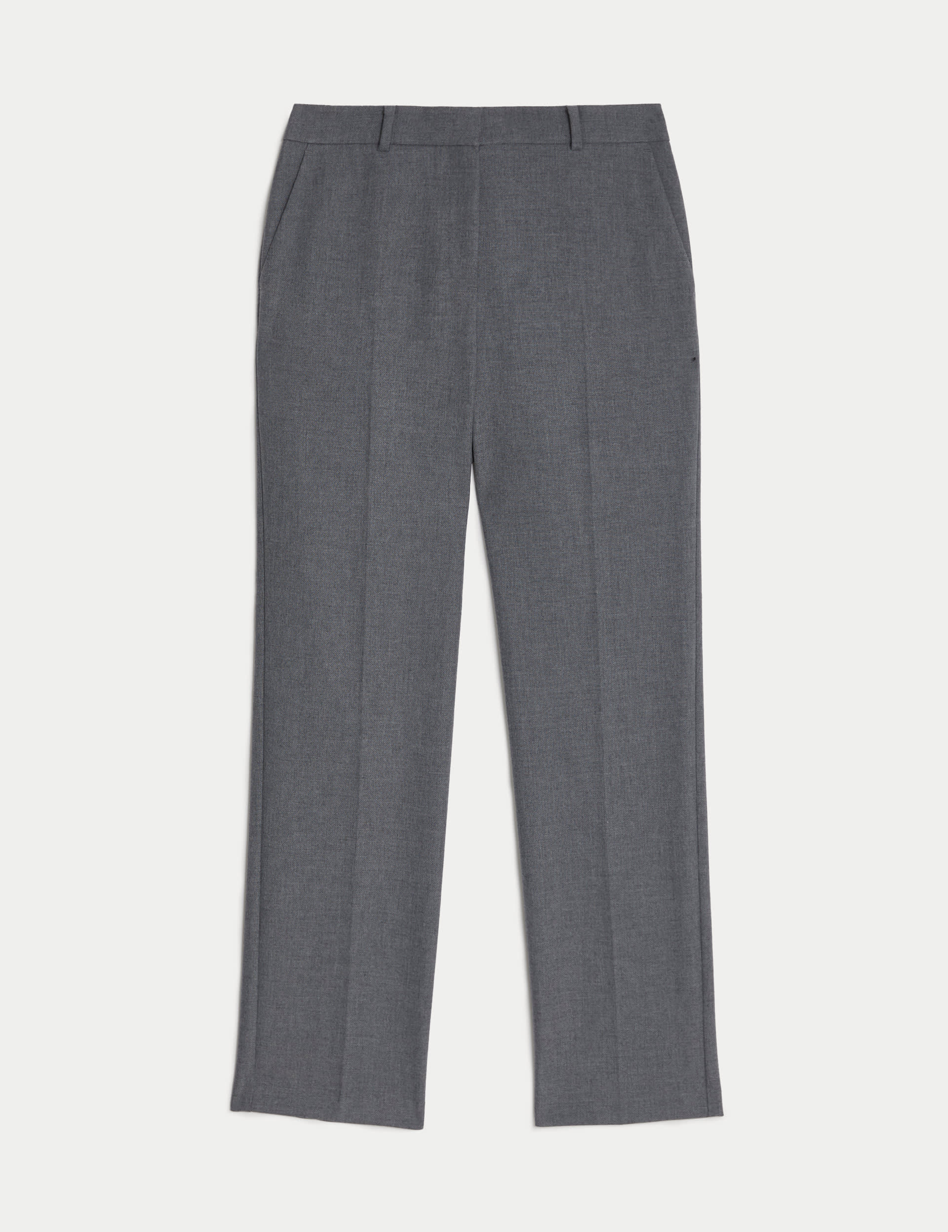 Straight Leg Trousers with Wool