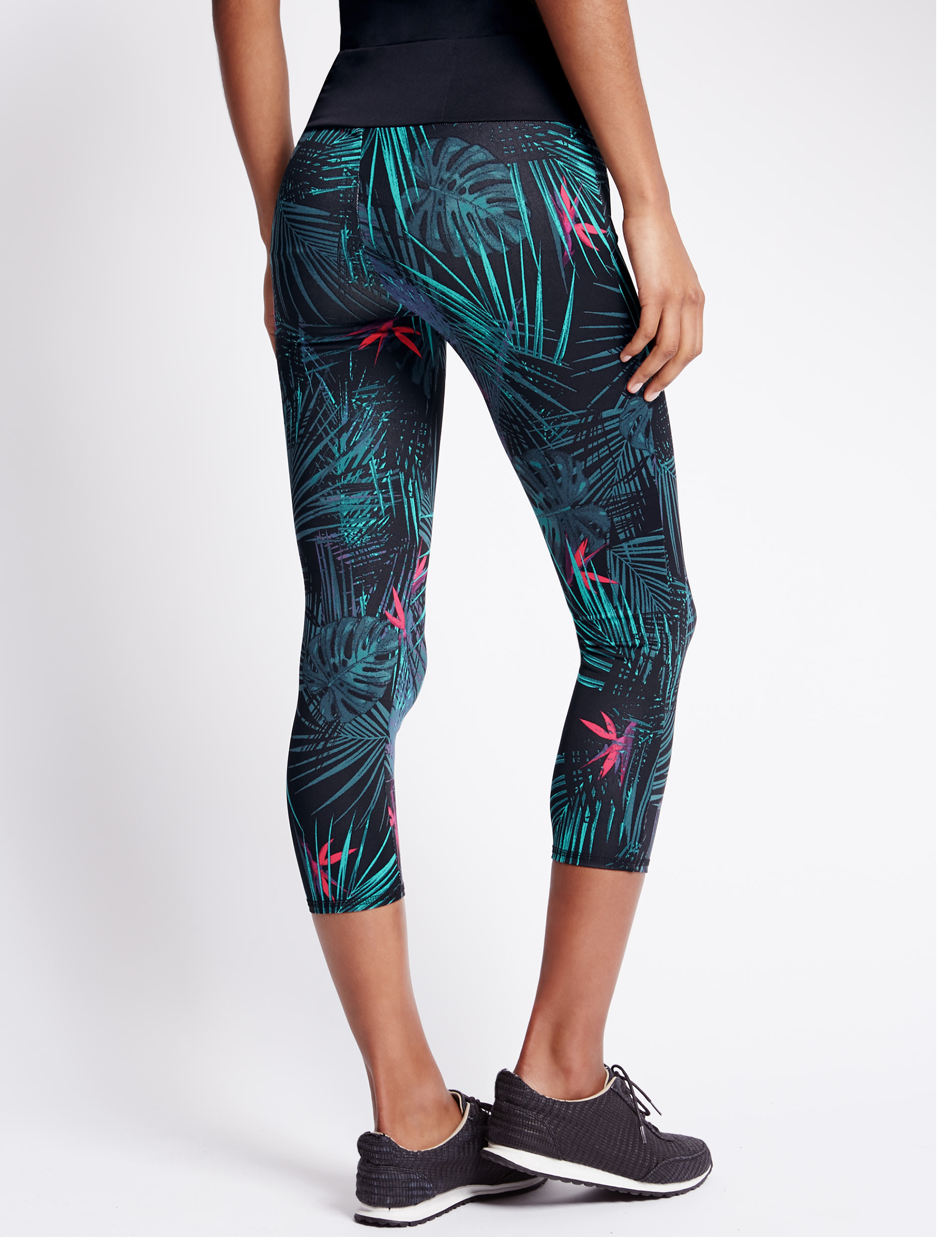 Tropical Print Cropped Leggings Image 2 of 4