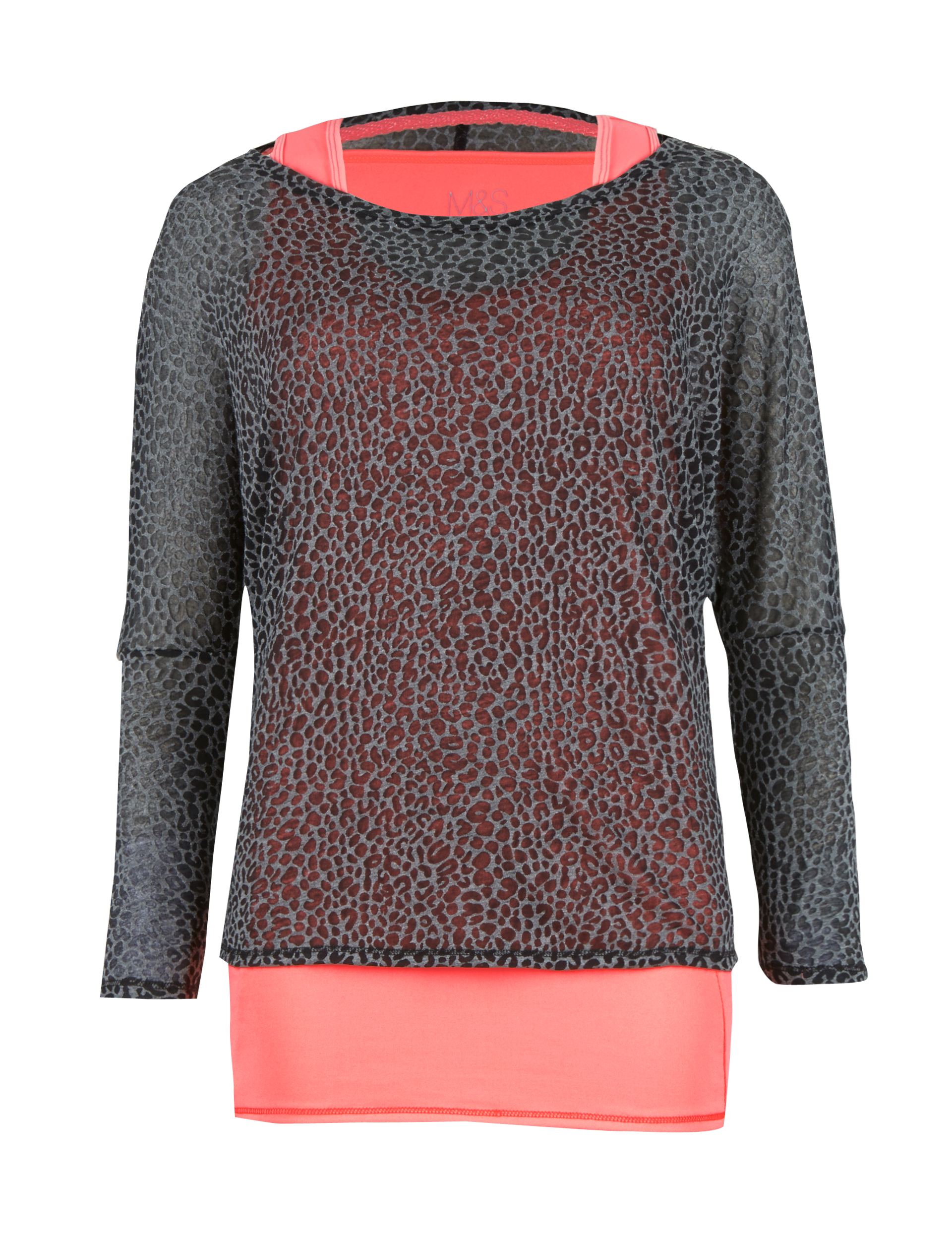 Burnout Animal Print Double Layered T-Shirt Image 2 of 5