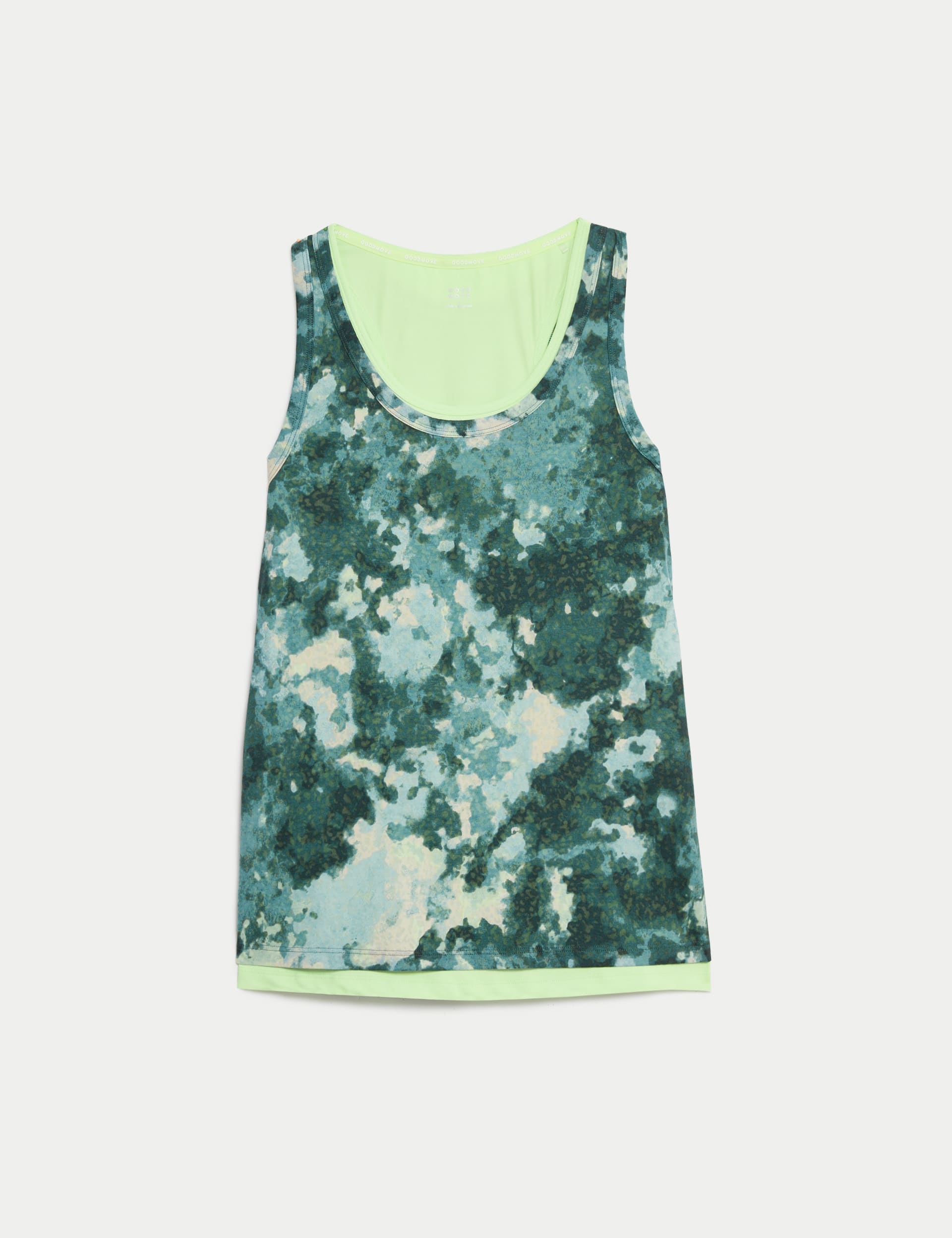 Printed Double Layer Relaxed Yoga Vest Top