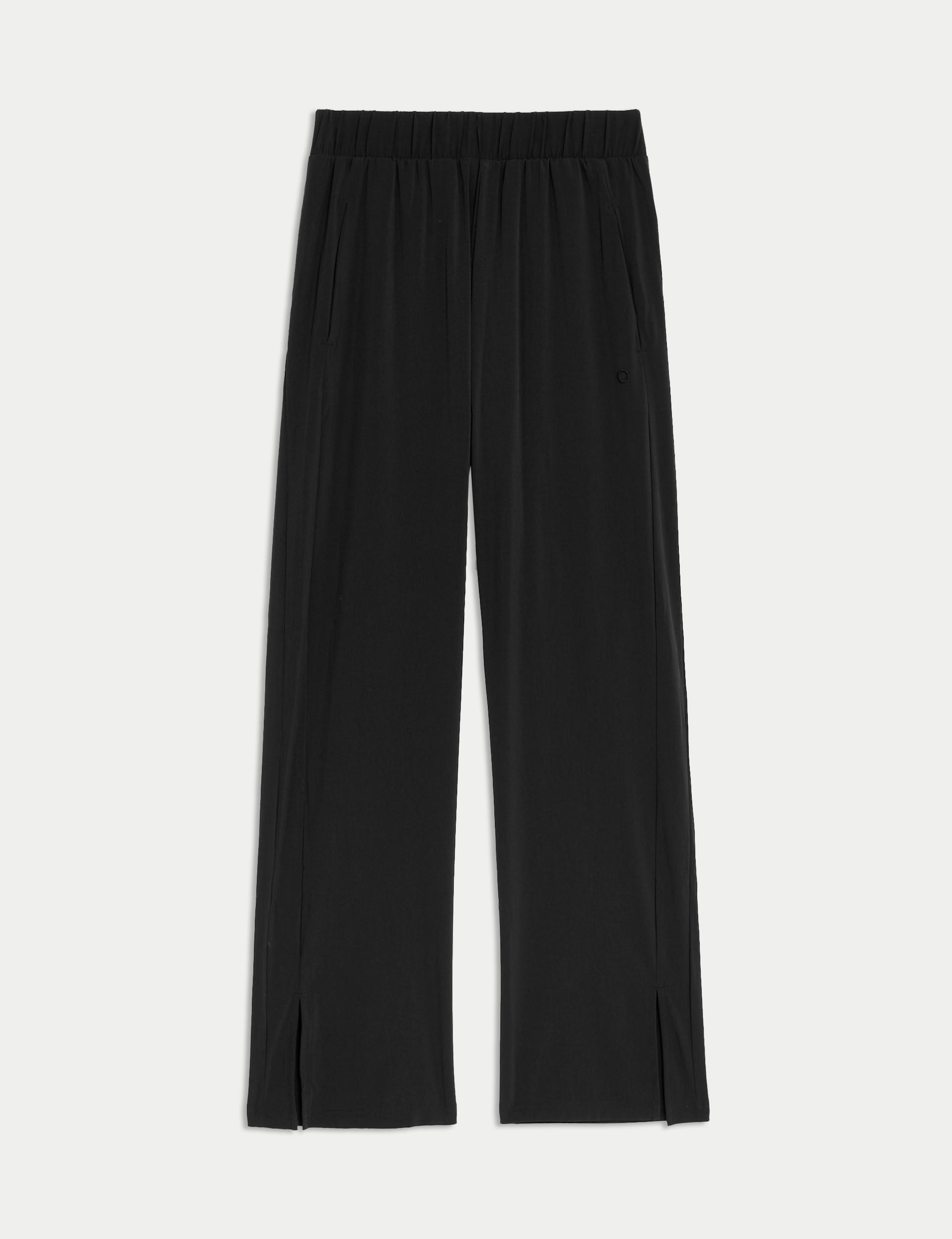 Woven High Waisted Wide Leg Trousers