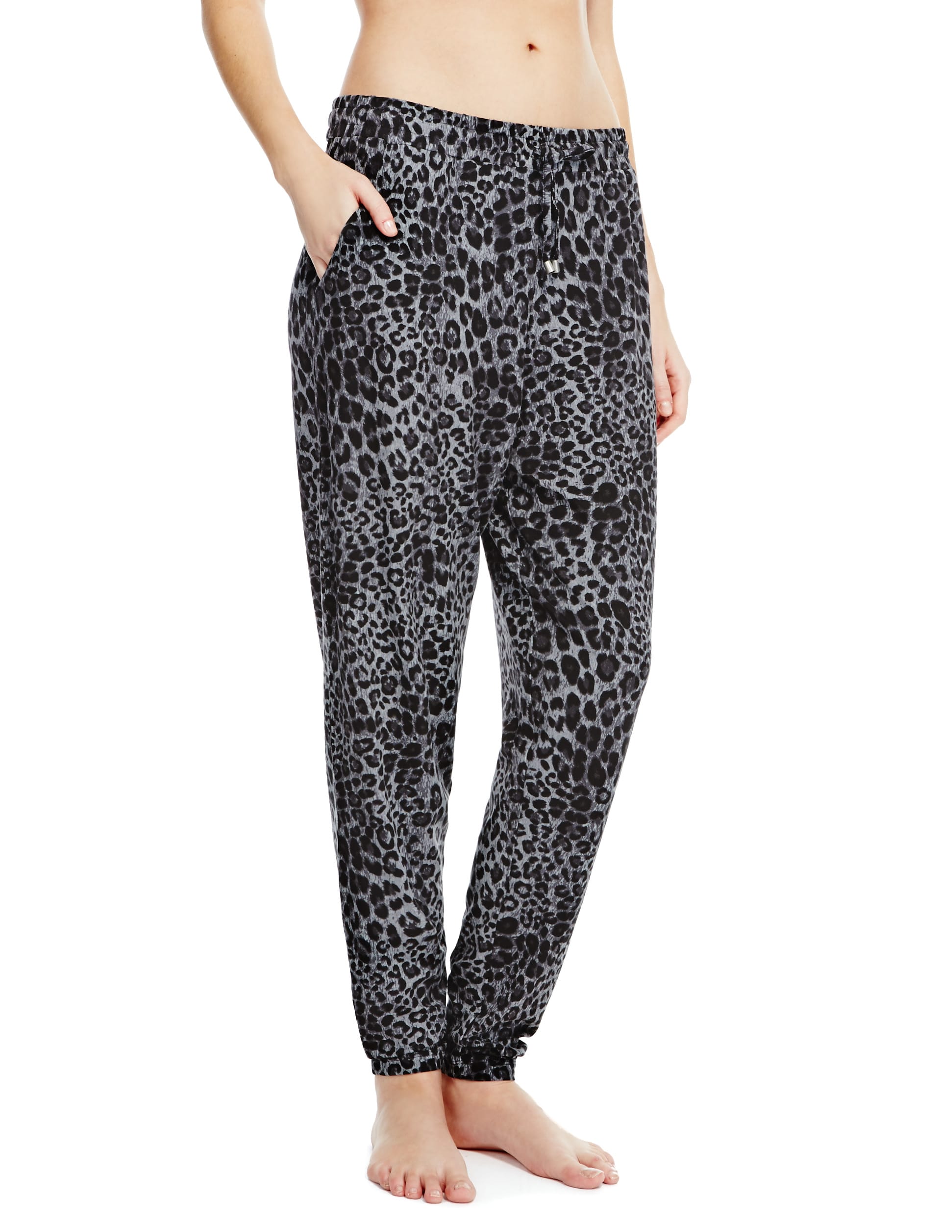 Ember Blossom Print Tapered Leg Track Pants