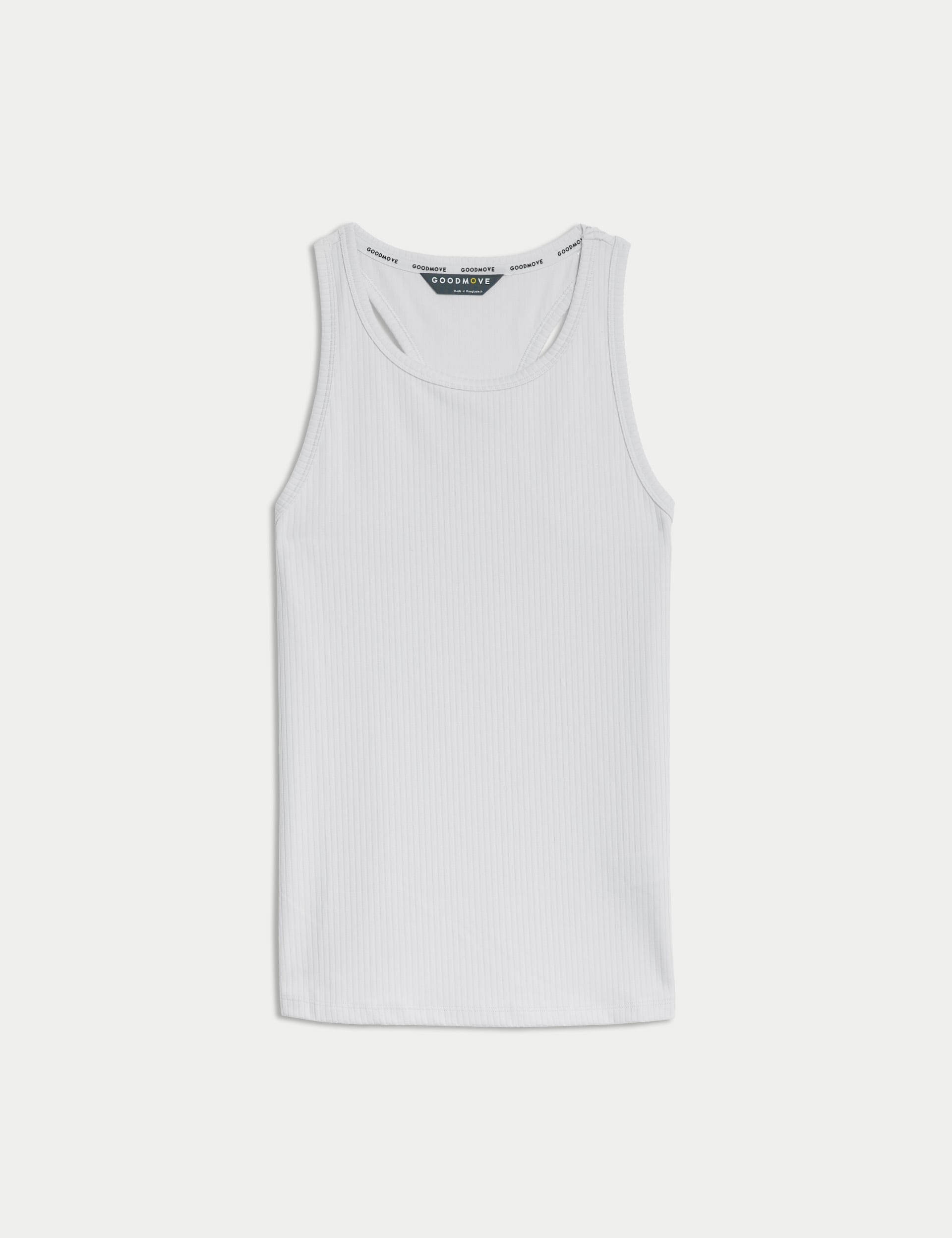 Rib Scoop Neck Racer Back Vest Top