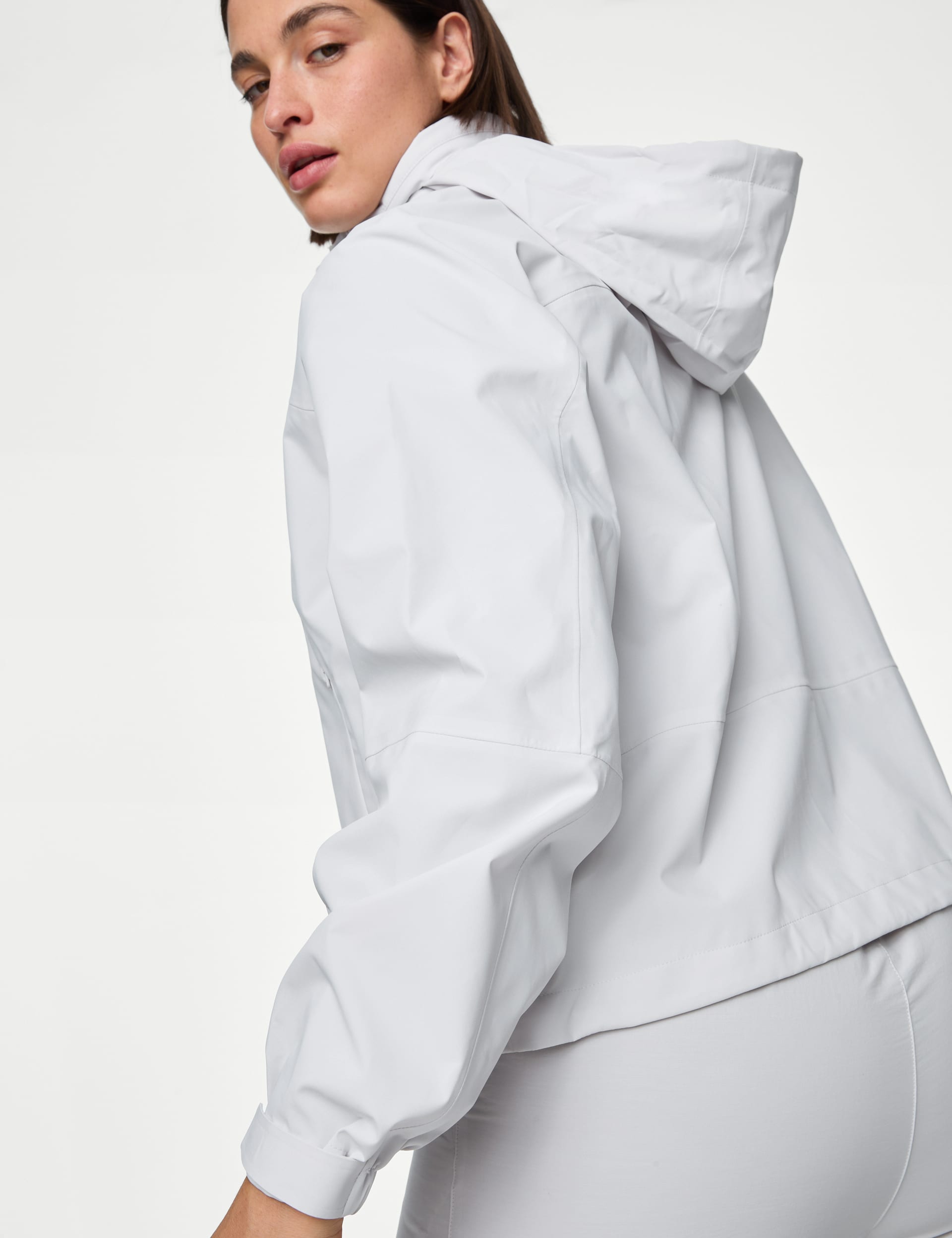 Waterproof Hooded Cropped Sports Jacket