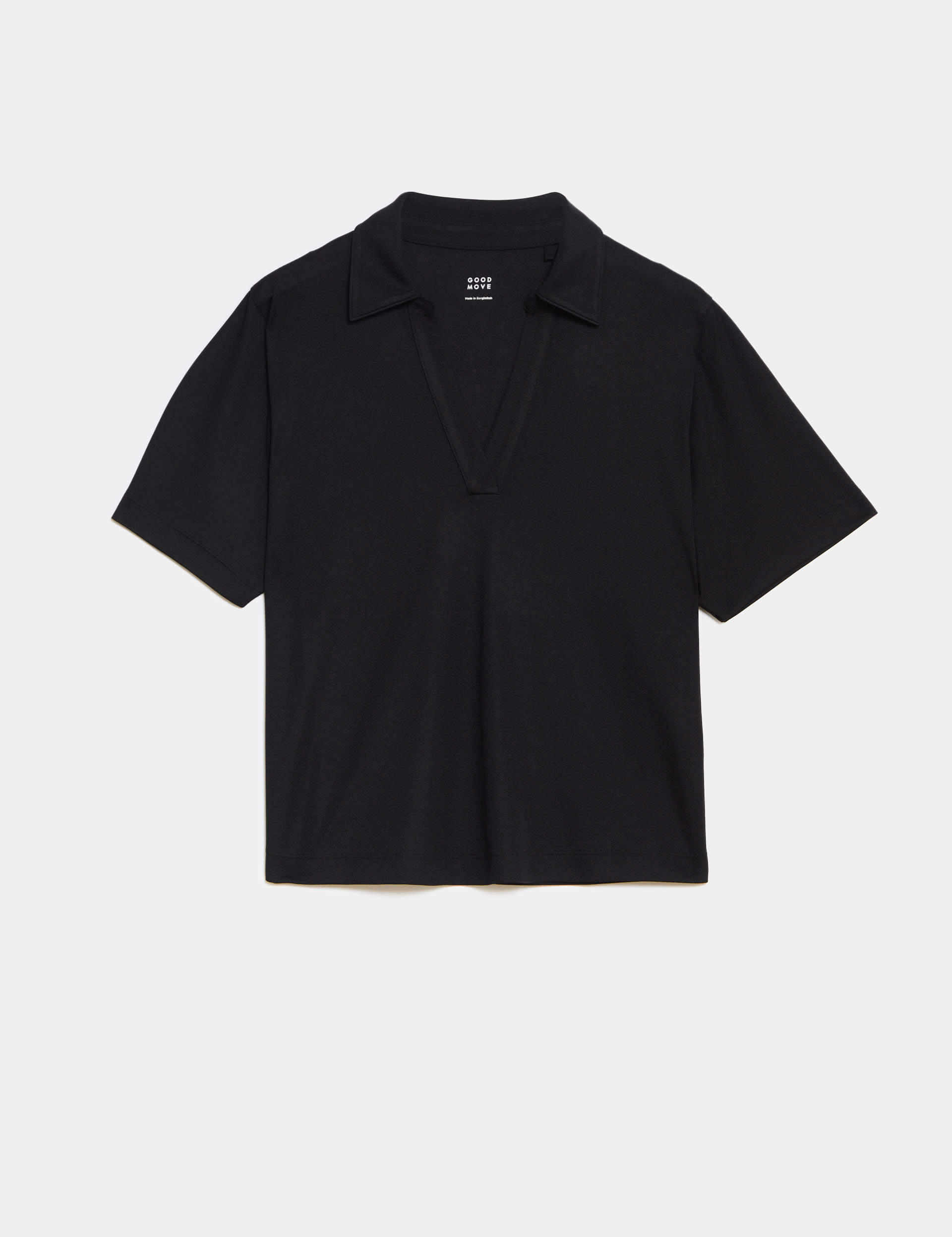 V-Neck Boxy Cropped Polo Top