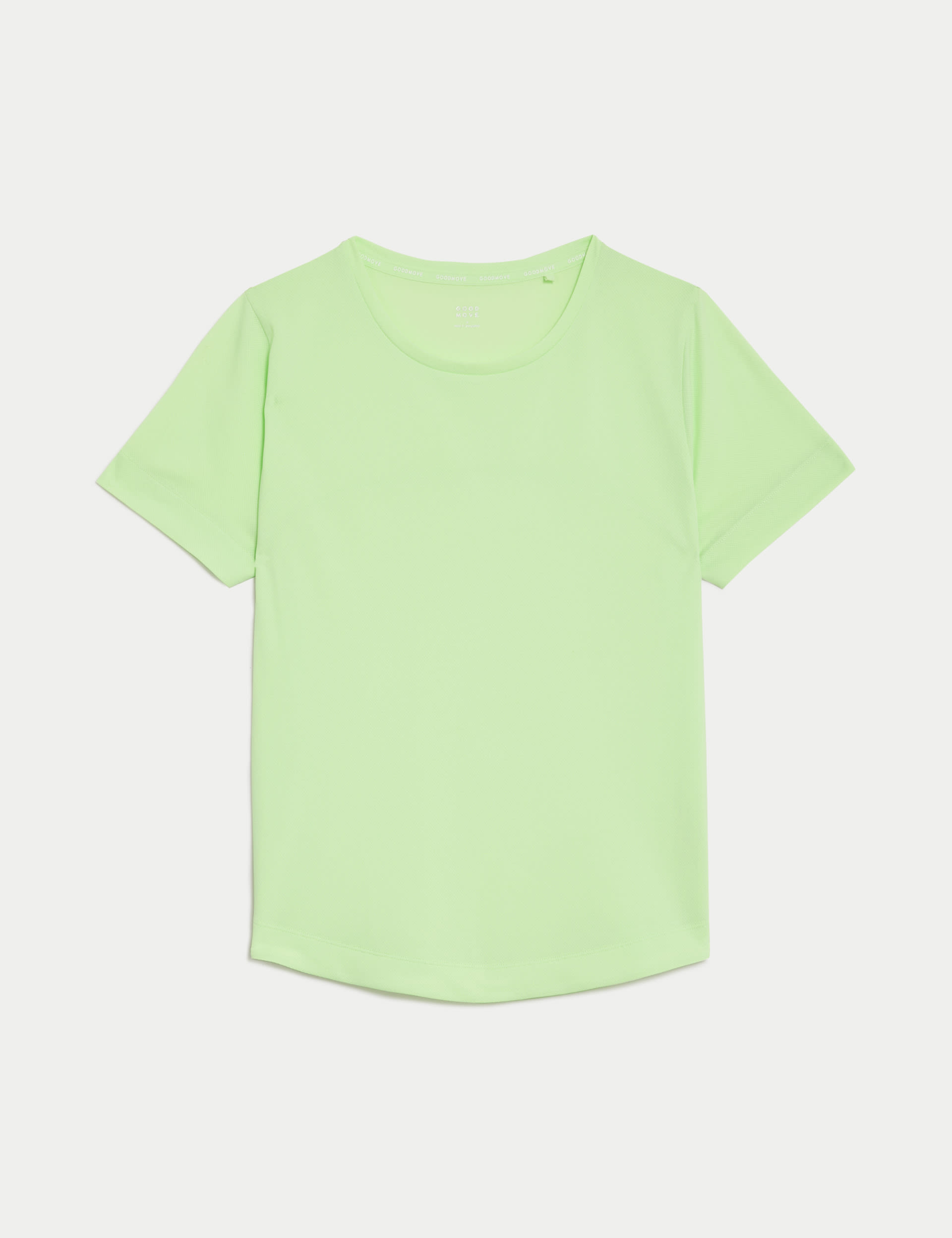 Textured Scoop Neck Fitted T-Shirt