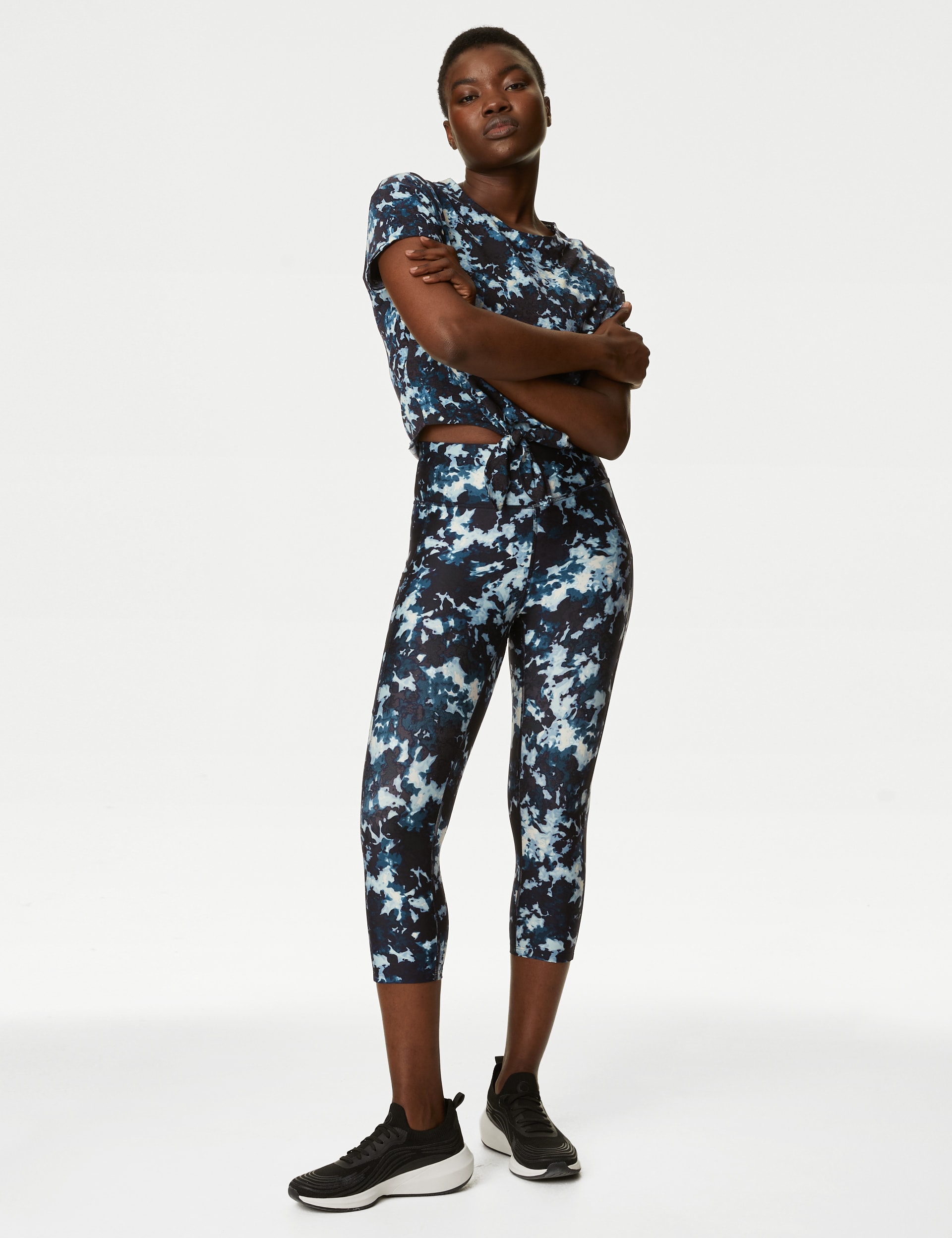 Go Move Printed Cropped Gym Leggings