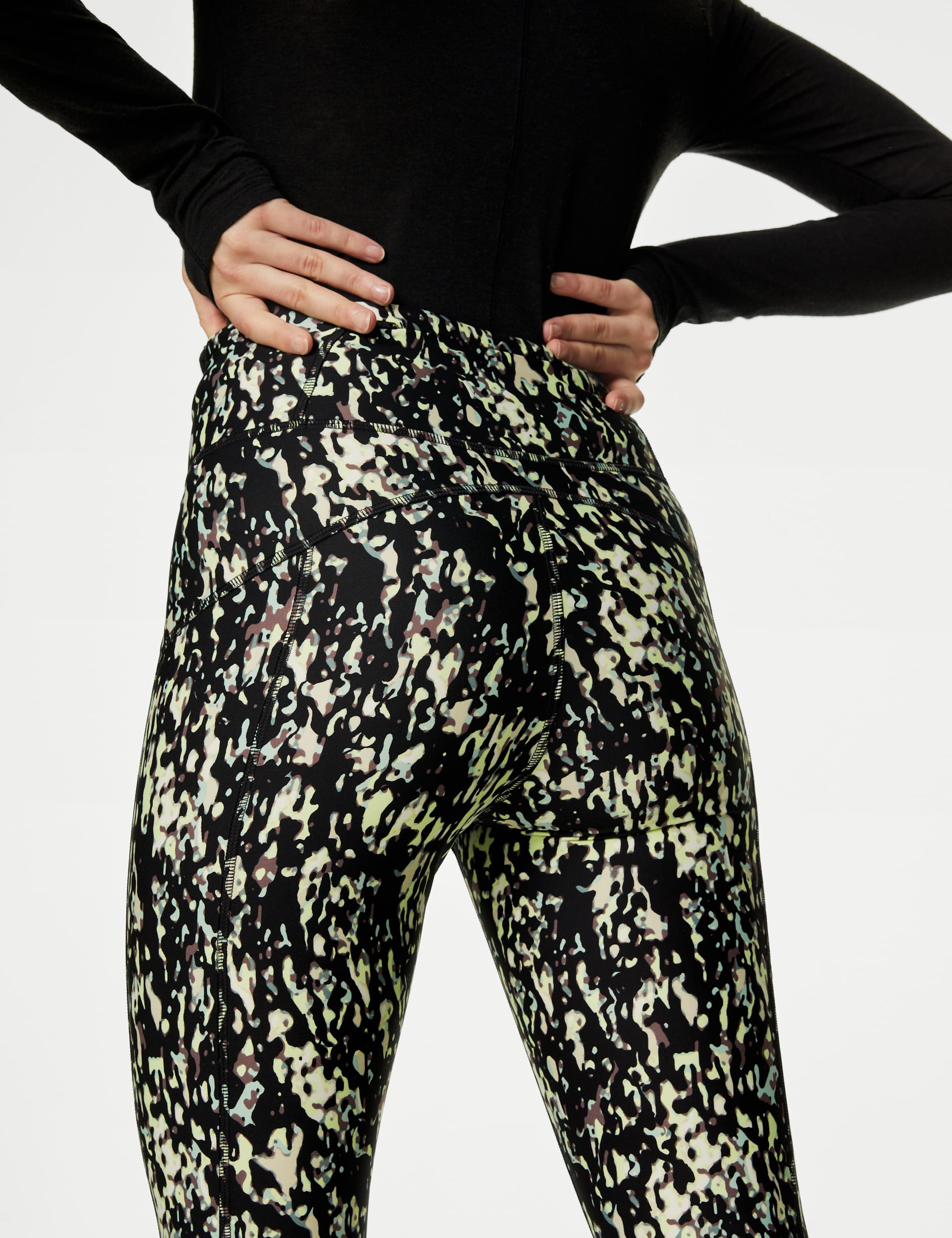 Go Move Printed High Waisted Gym Leggings