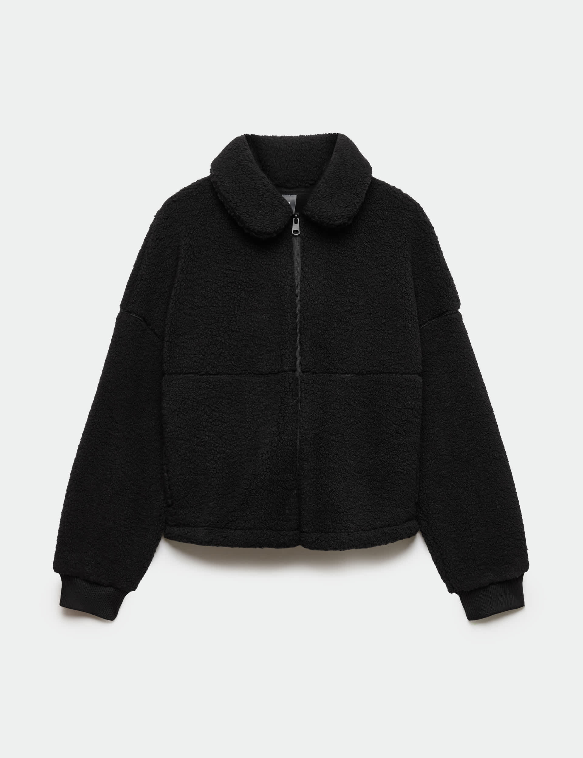 M&S Goodmove Borg Zip Up Collared Neck Fleece Jacket