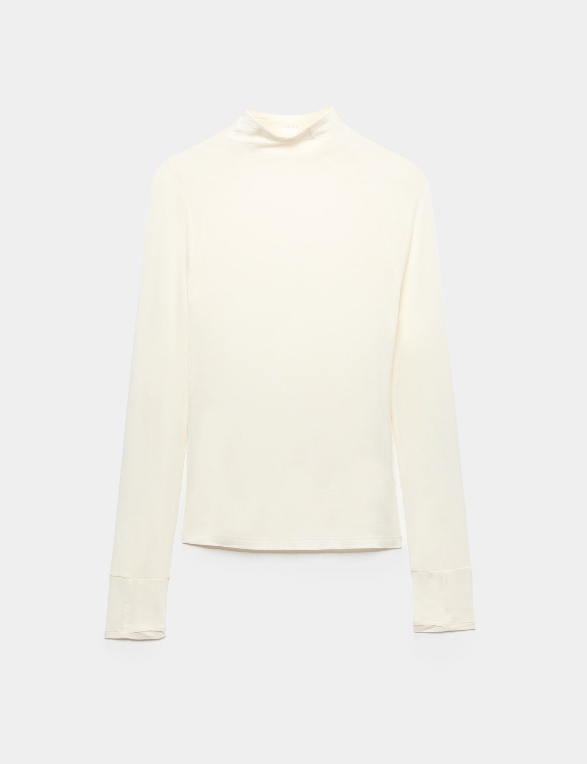 M&S Goodmove Merinotec Merino Blend High Neck Fitted Top