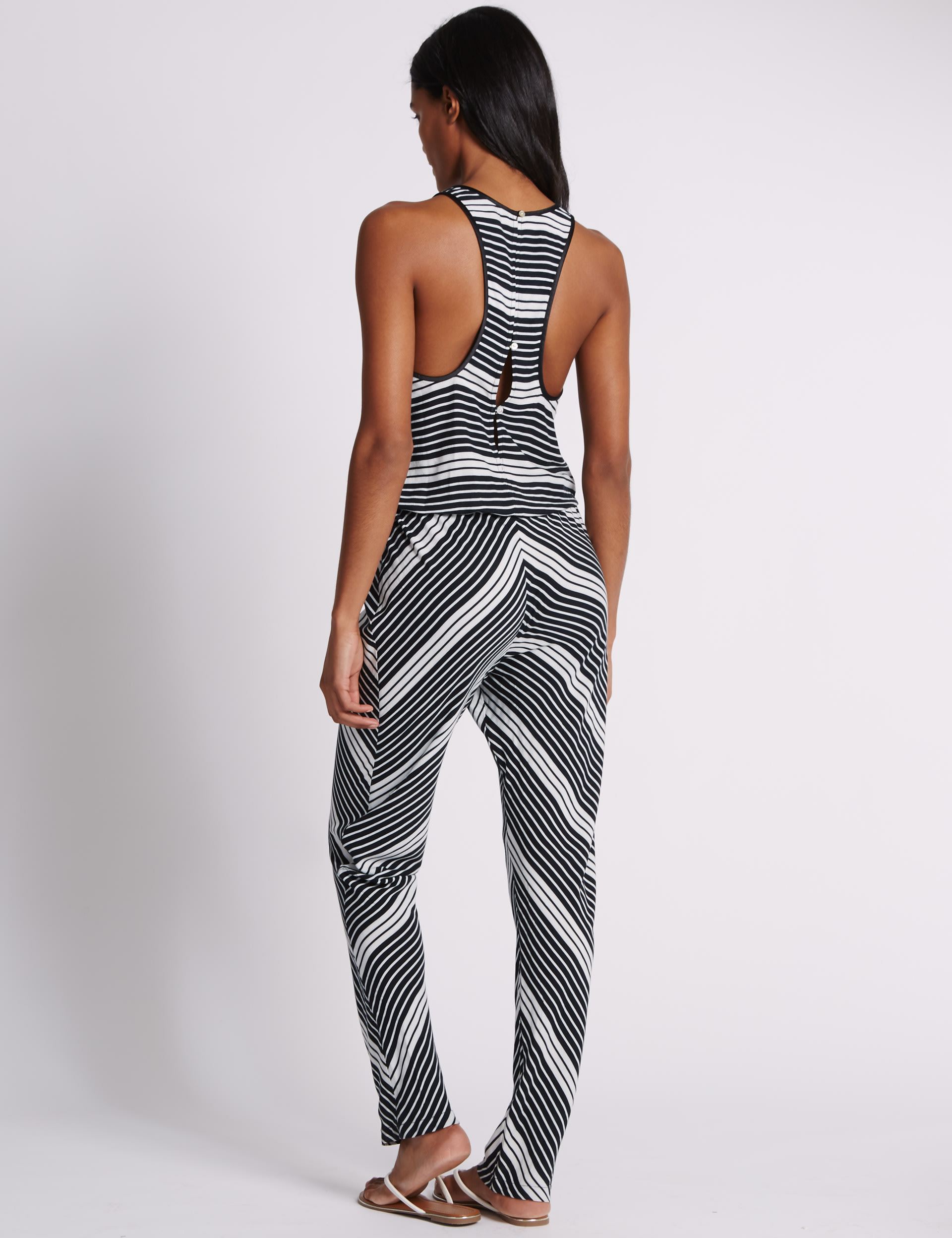 Fashion Street Striped Jumpsuit M S Collection M S