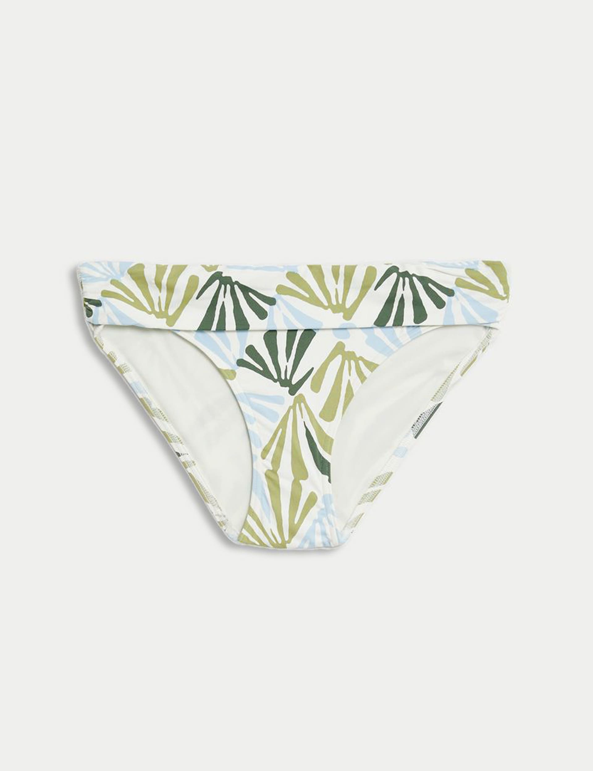 Printed Roll Top Bikini Bottoms