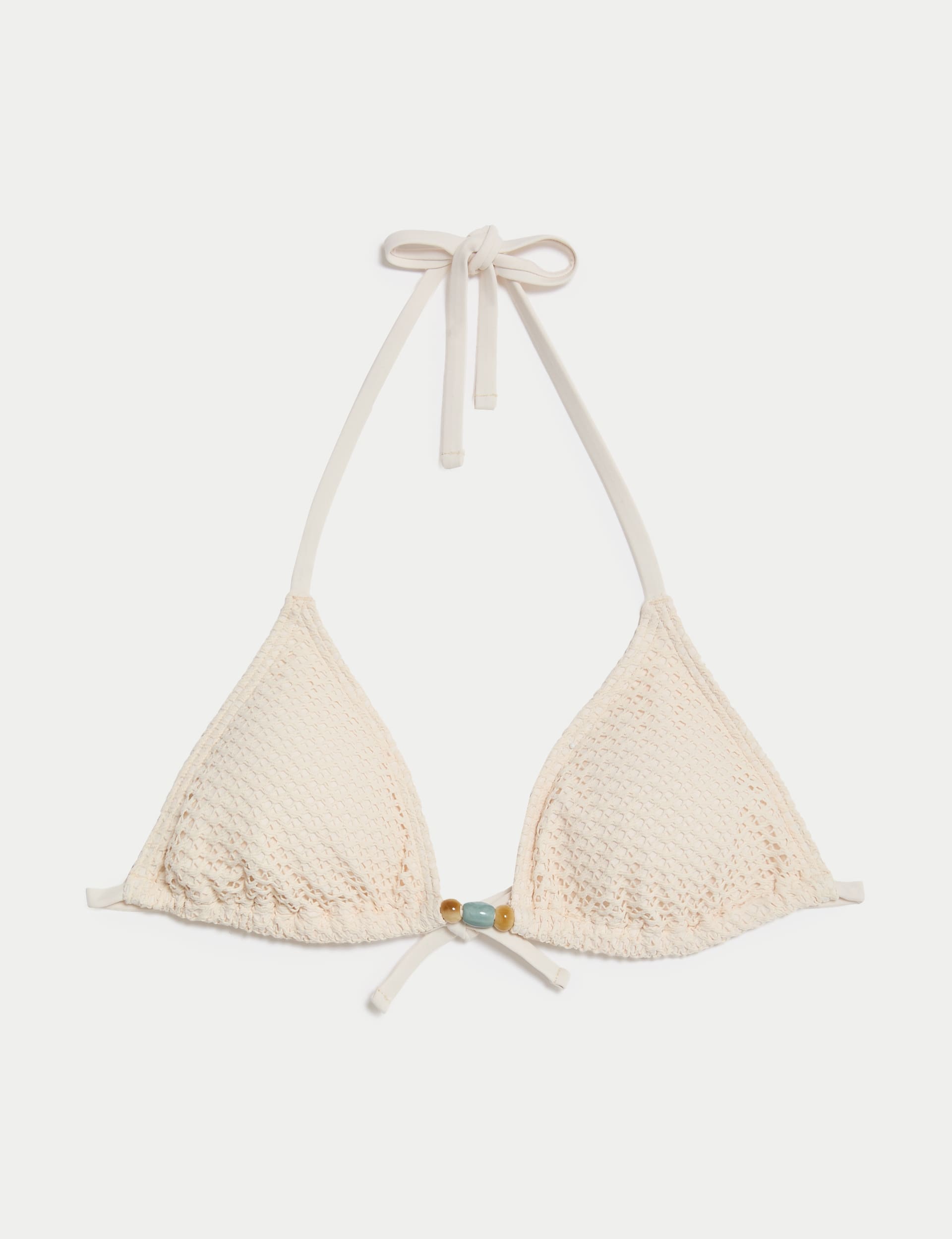 Textured Padded Triangle Bikini Top