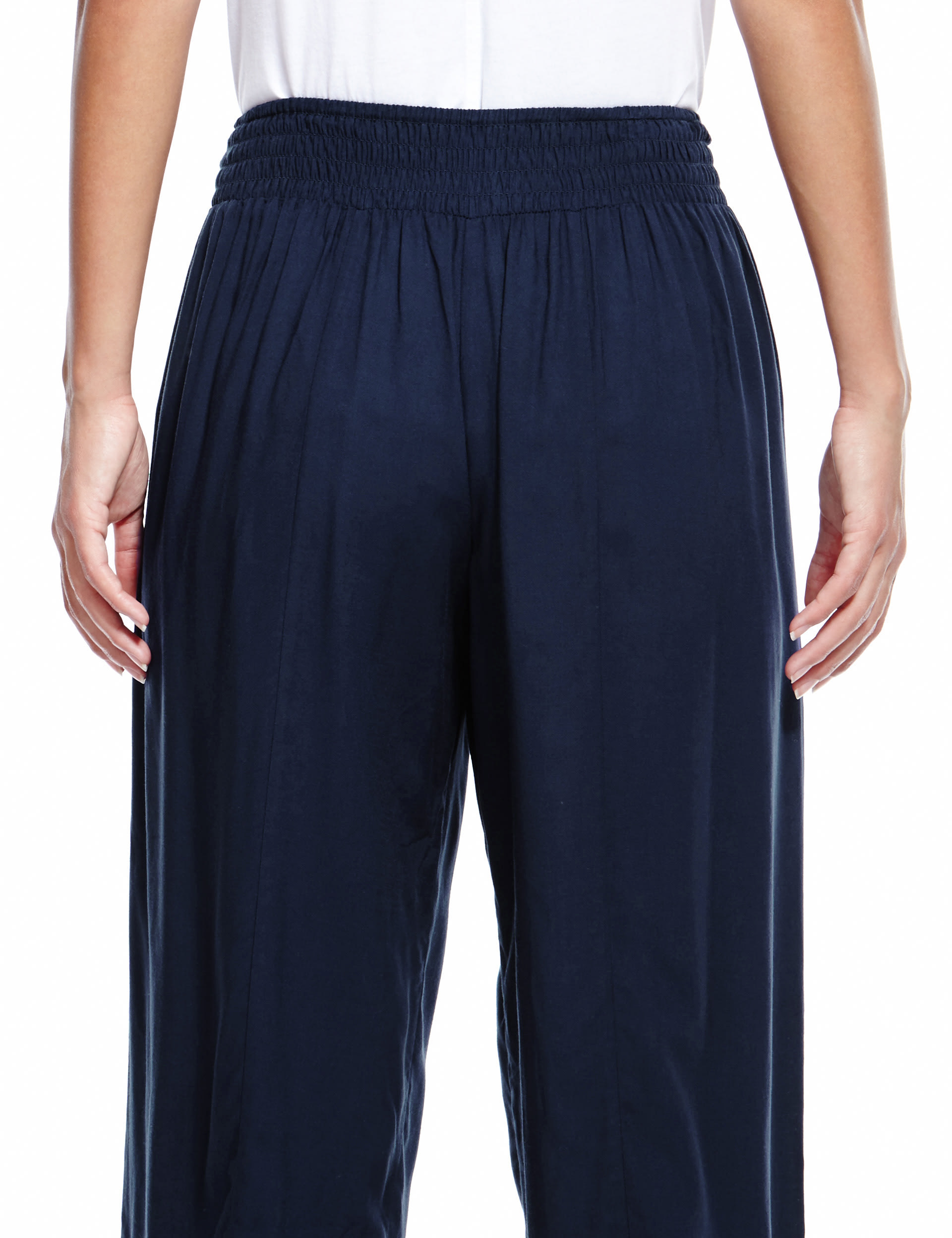 Smocked Waist Harem Trousers Image 2 of 5