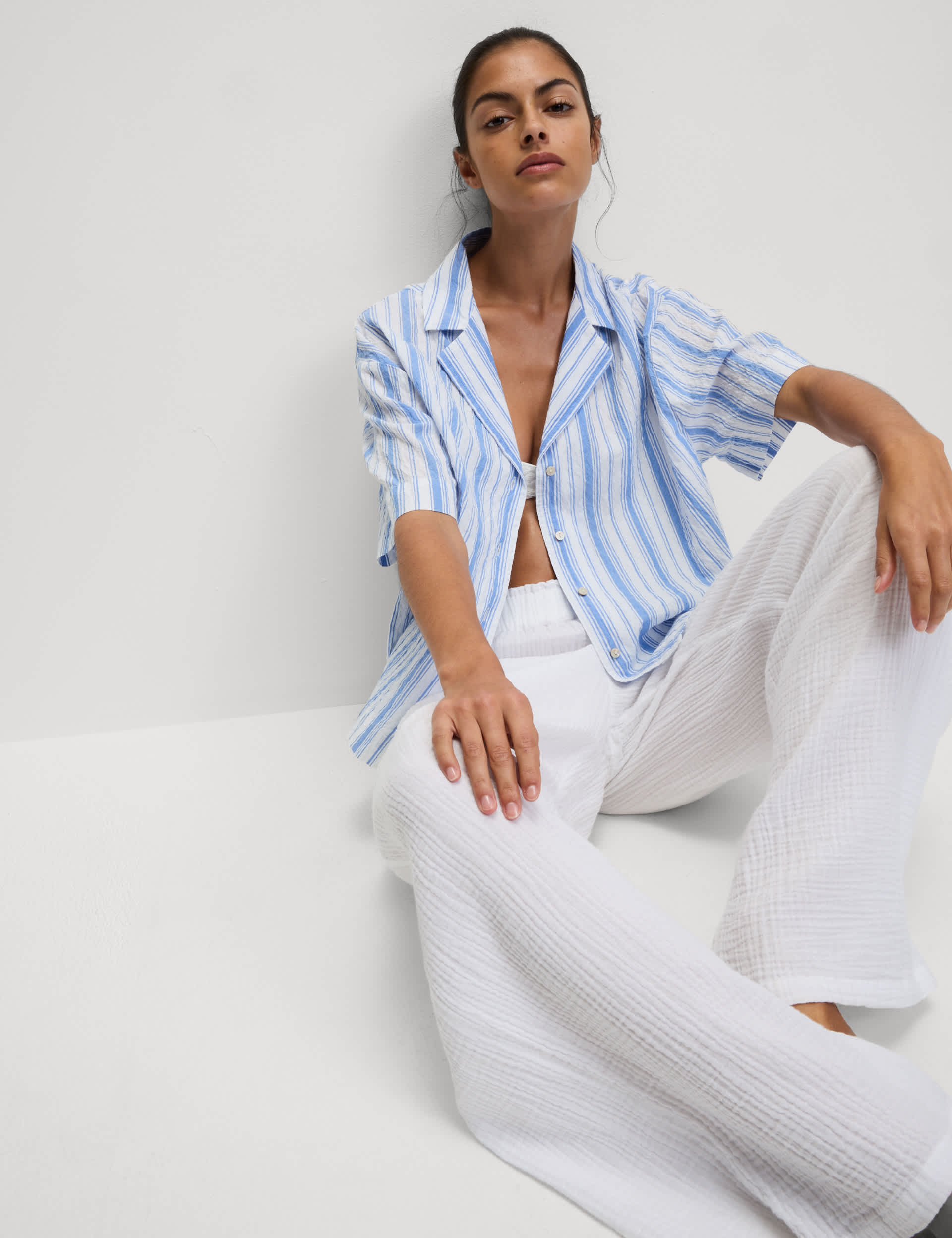 BEACH SHIRT SOLID MARSHMALLOW