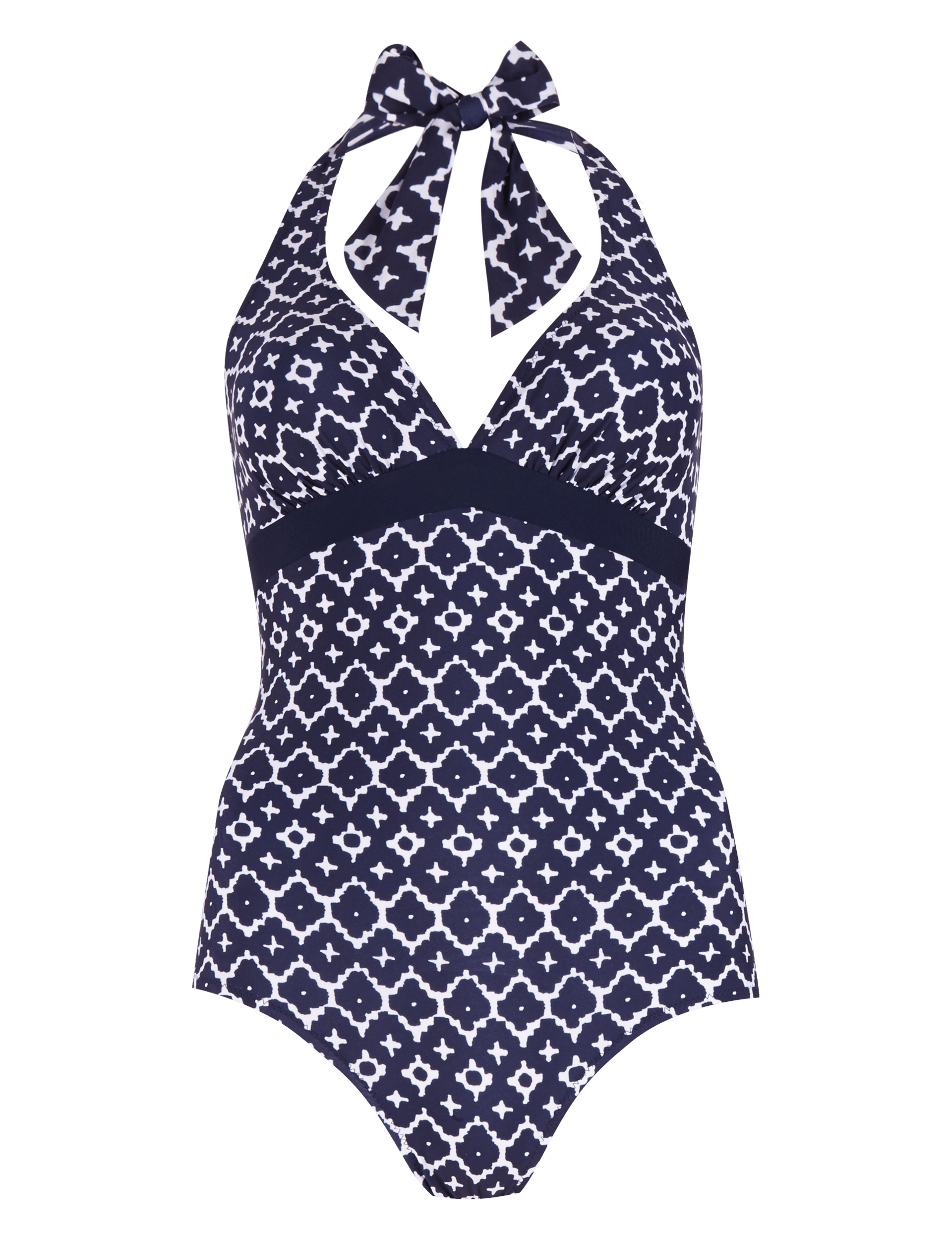 Secret Slimming™ Halterneck Geometric Print Swimsuit Image 2 of 4
