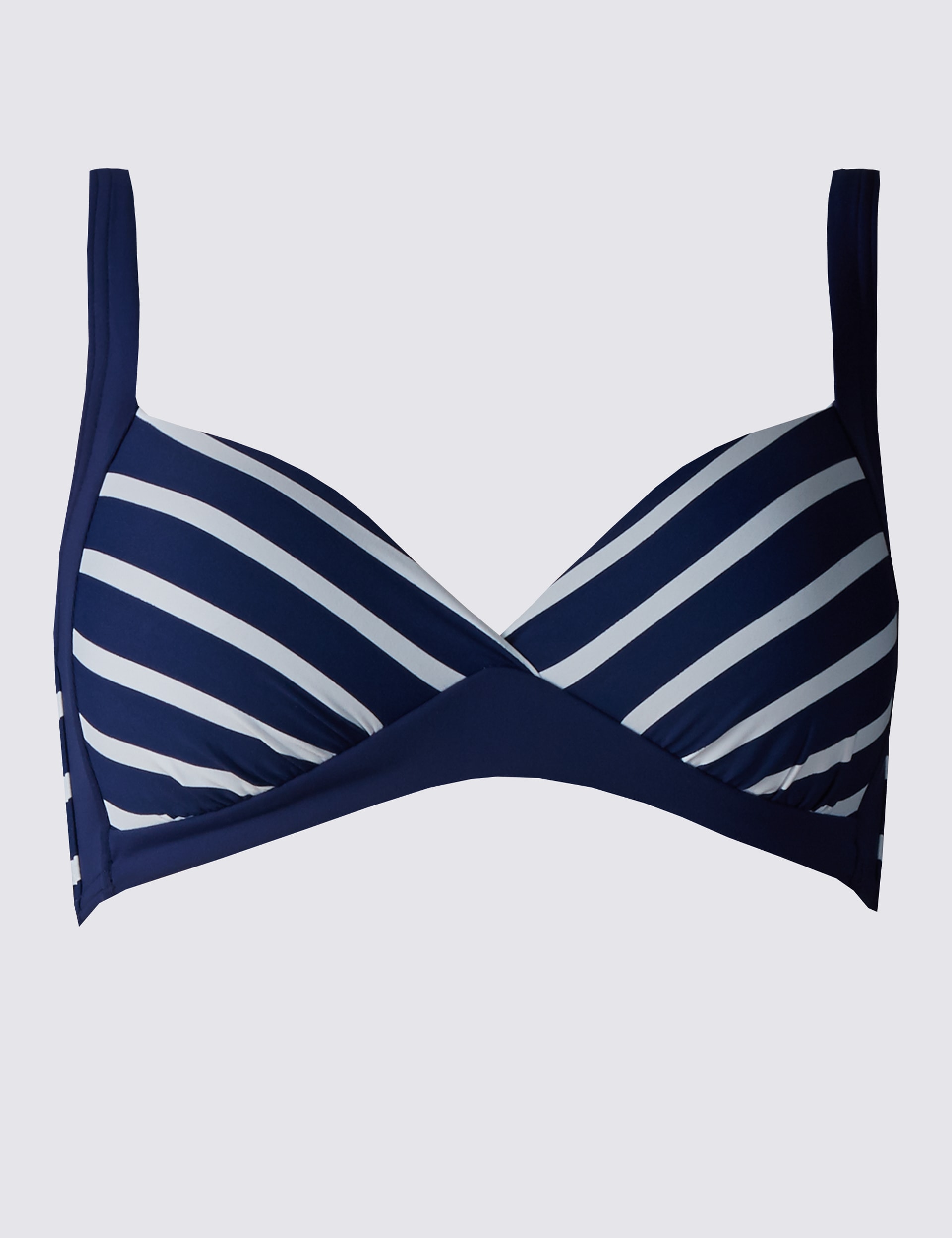 Striped Plunge Bikini Top Image 2 of 5