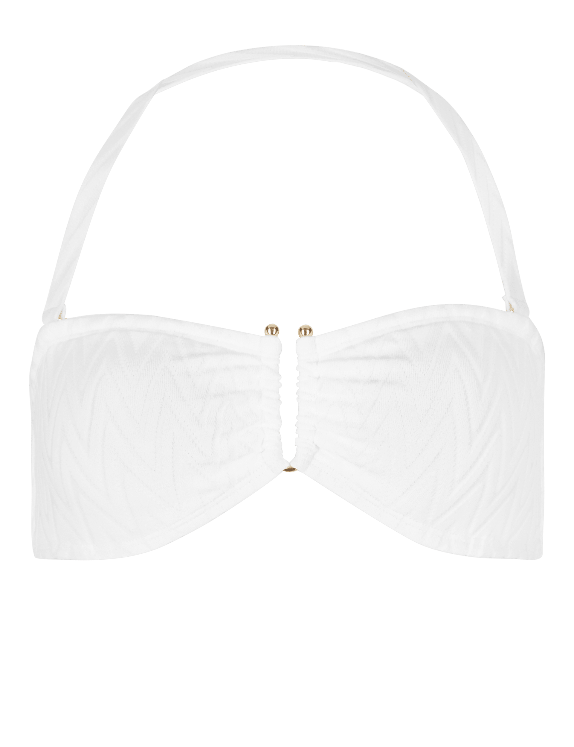 Textured Zig Zag Bandeau Bikini Top Image 2 of 5