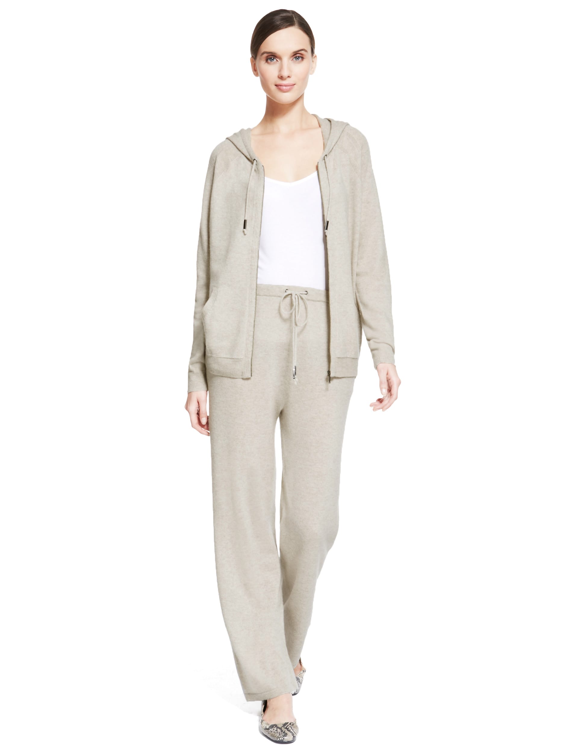 Pure Cashmere Hooded Cardigan Image 2 of 7