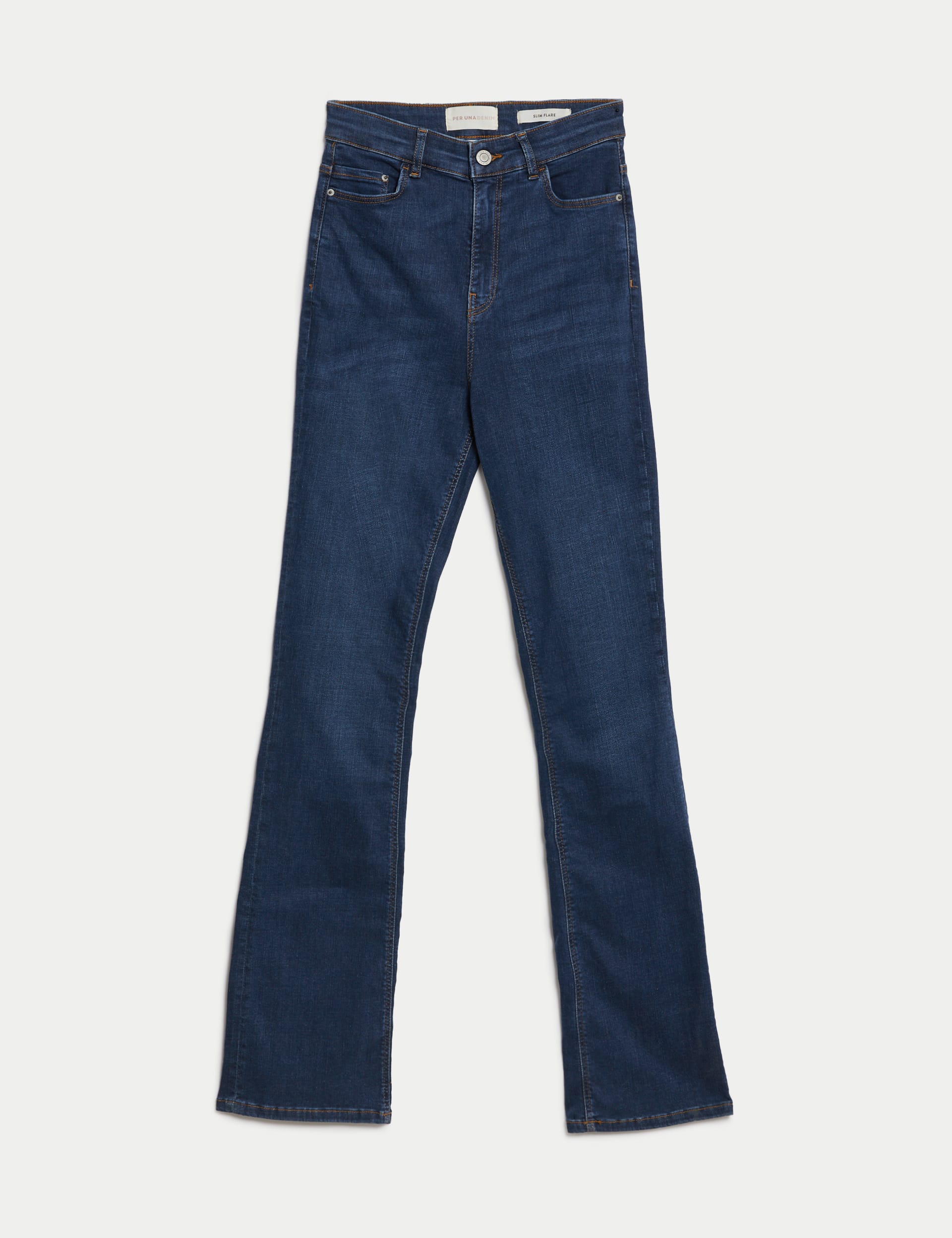 Lyocell Rich High Waisted Slim Flare Jeans