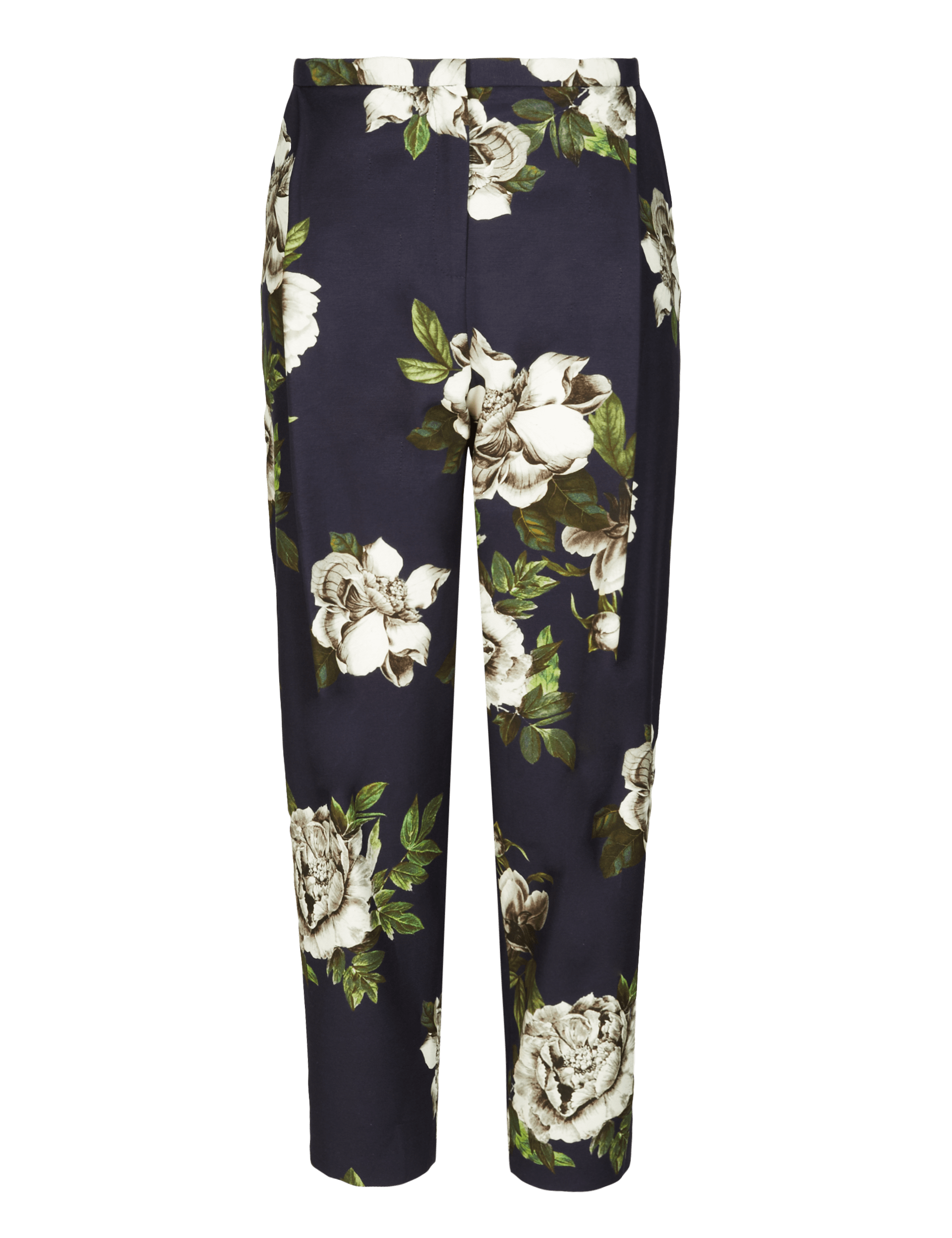 Luxury Cotton Rich Floral Cropped Trousers | Autograph | M&S