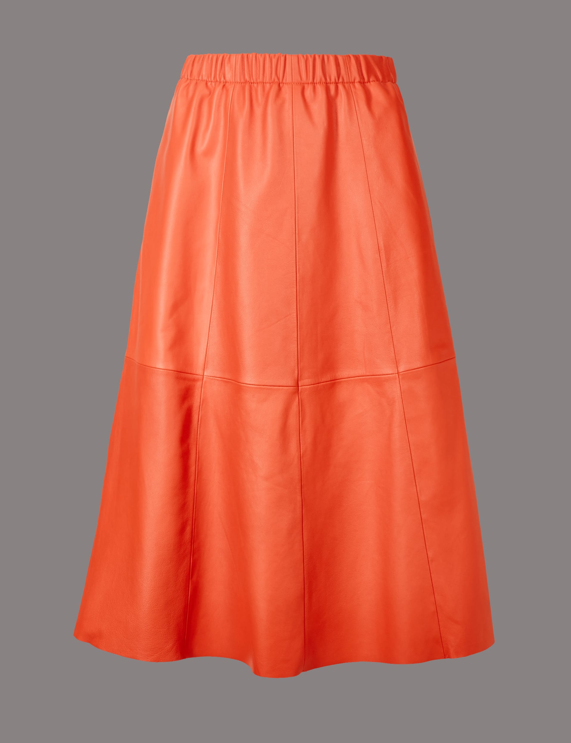 Leather A-Line Midi Skirt Image 2 of 6