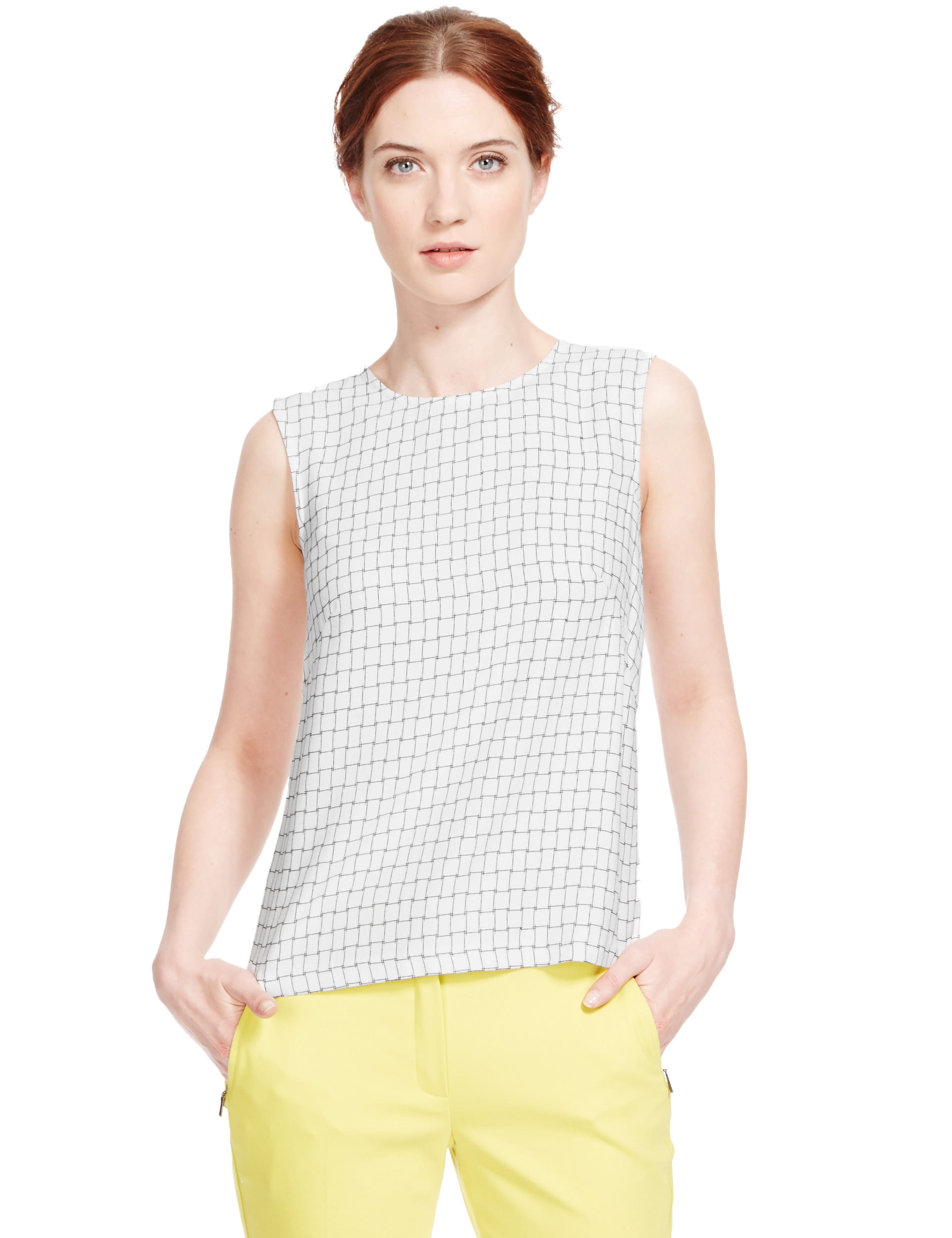 Checked Shell Top | Autograph | M&S