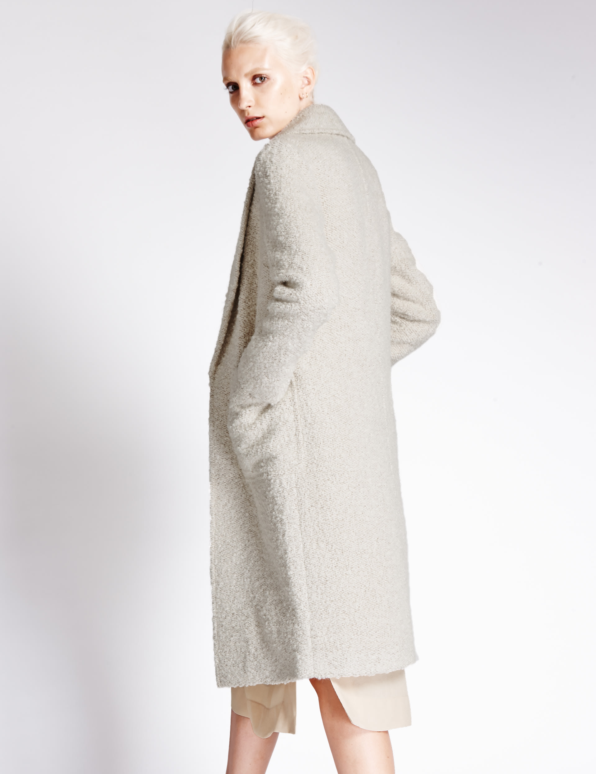 Bouclé Longline Coat Image 2 of 5
