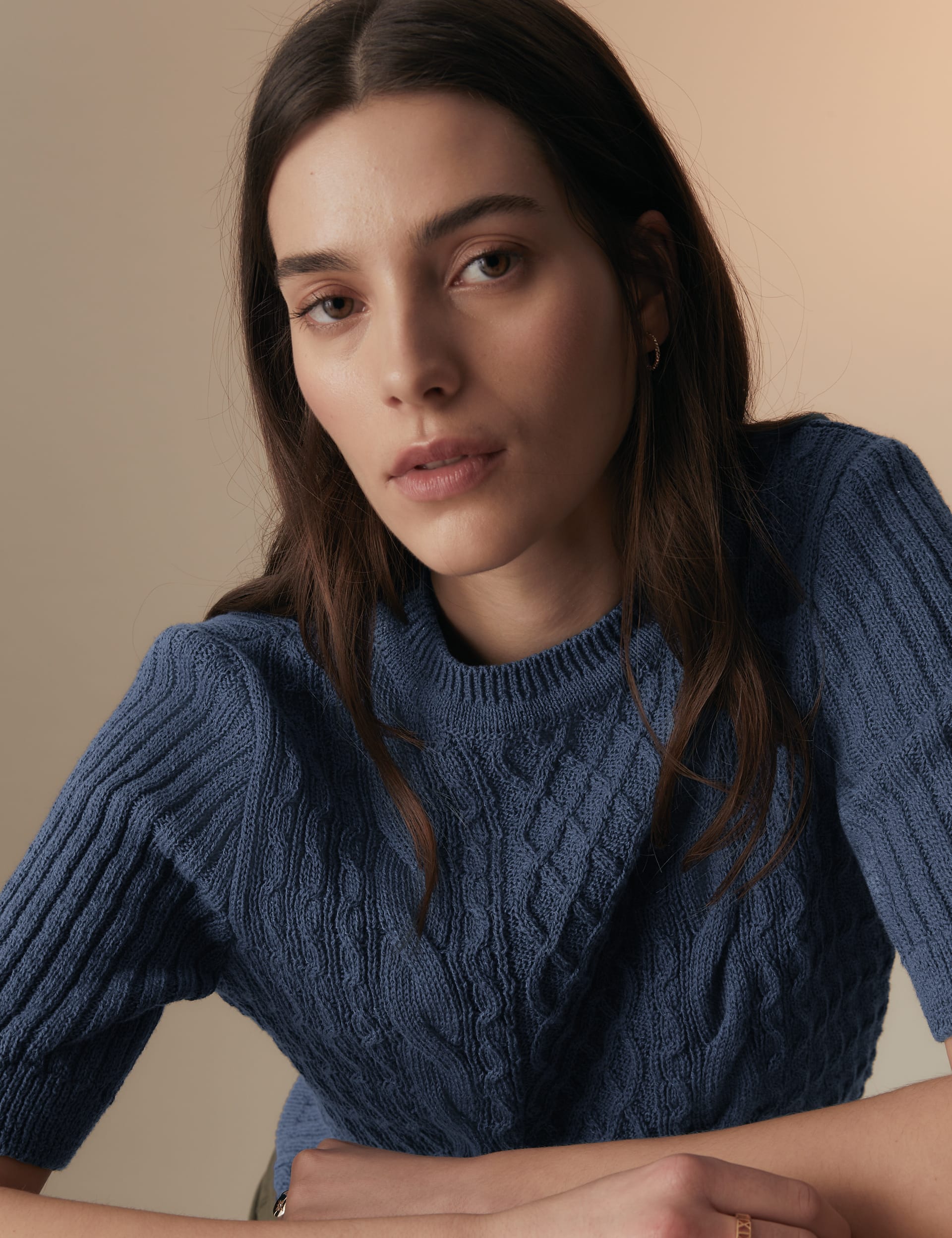 Moisa Short Sleeve Knitted Top