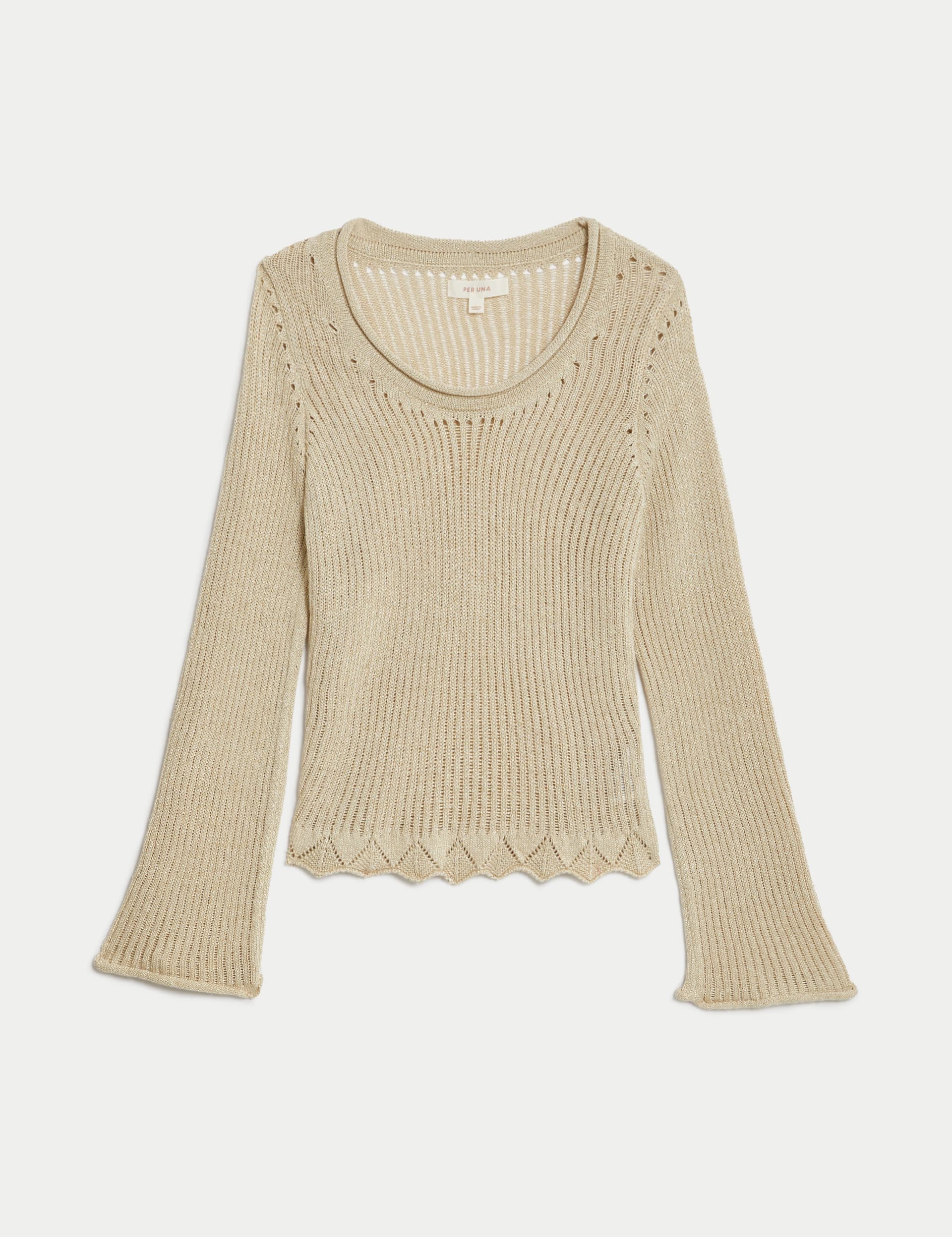 Cotton Rich Sparkly Knitted Top