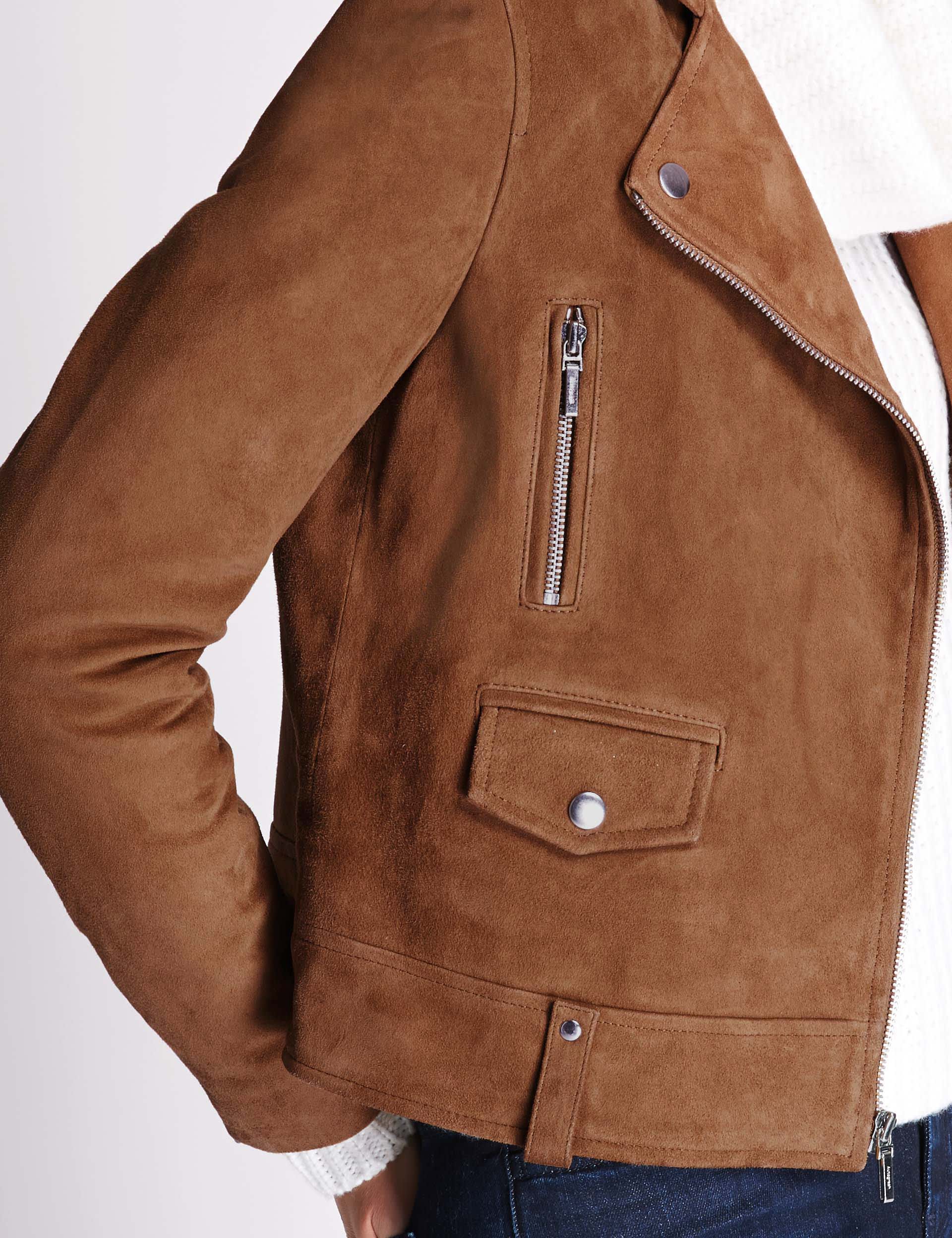 Suede Zip Through Jacket Image 2 of 6