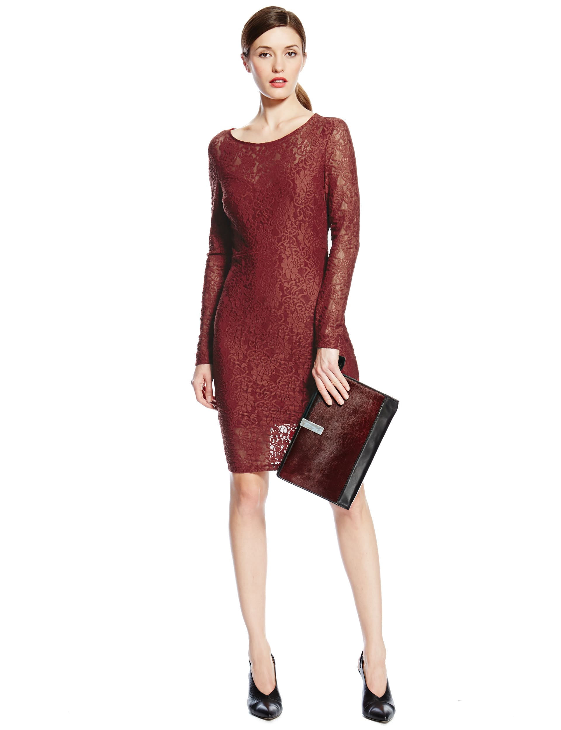 Lace Bodycon Dress Image 2 of 4