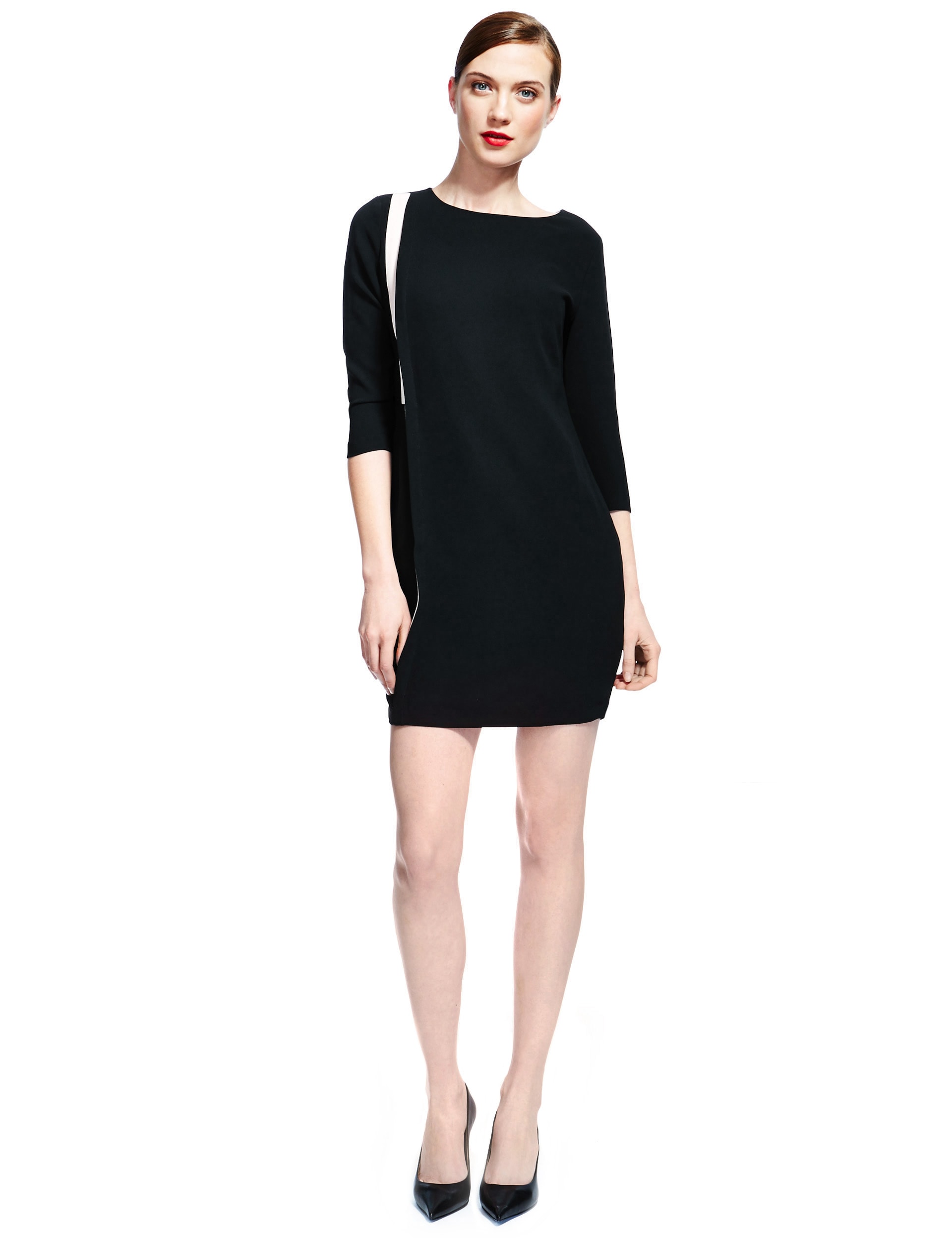 Contrast Side Panelled Tunic Dress Image 2 of 4