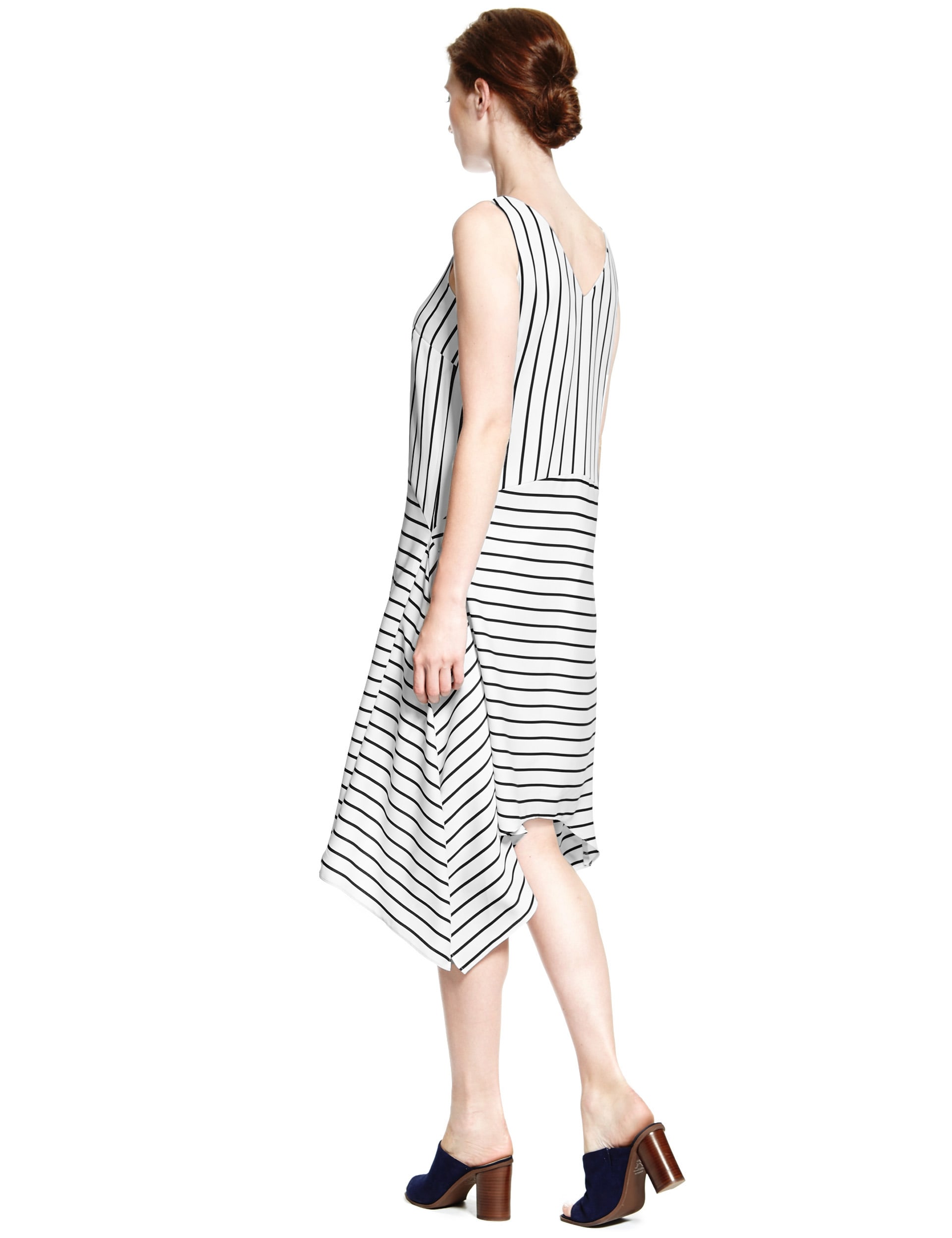 Striped Fit & Flare Dress Image 2 of 4